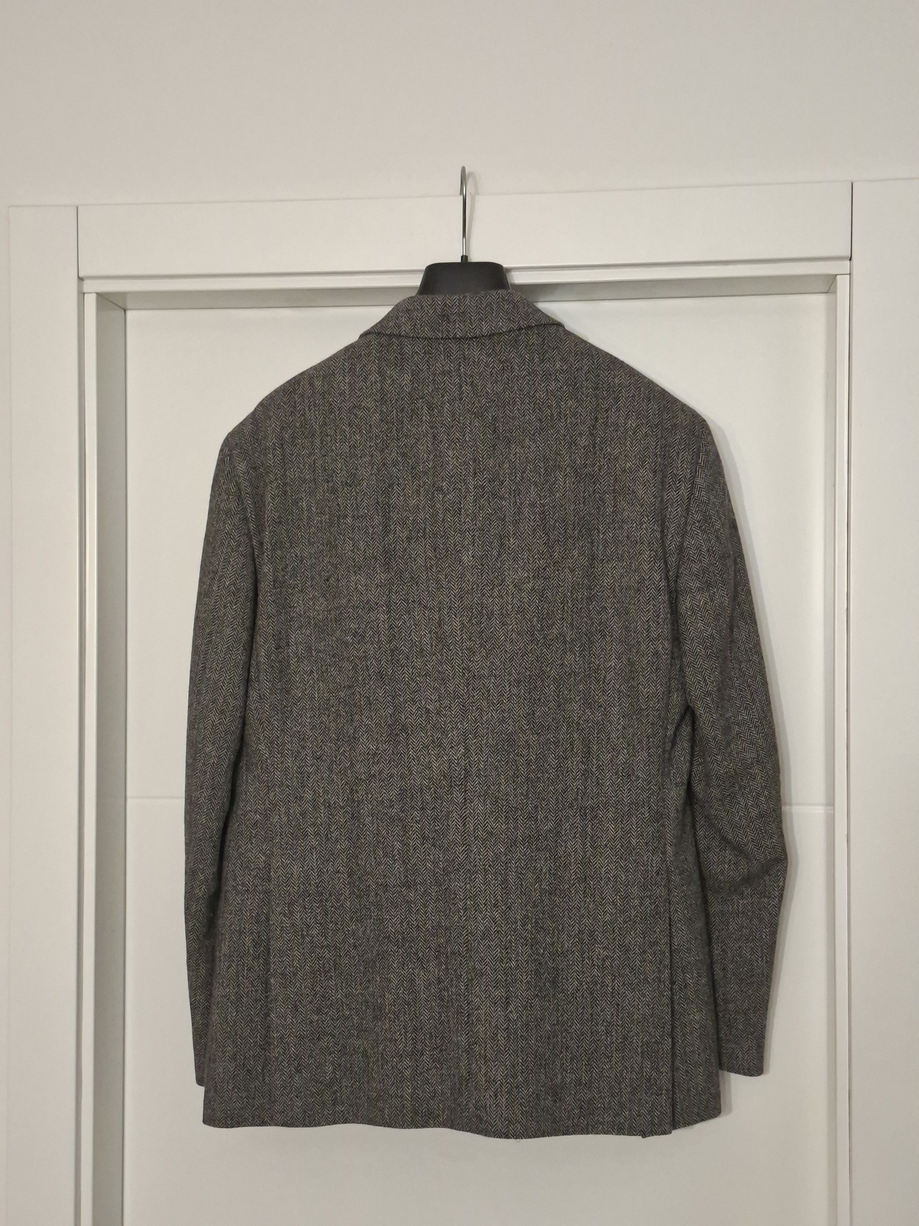 T.M. Lewin T.M.Lewin Argyle Grey-Herringbone Jacket Size 40S - 3 Thumbnail