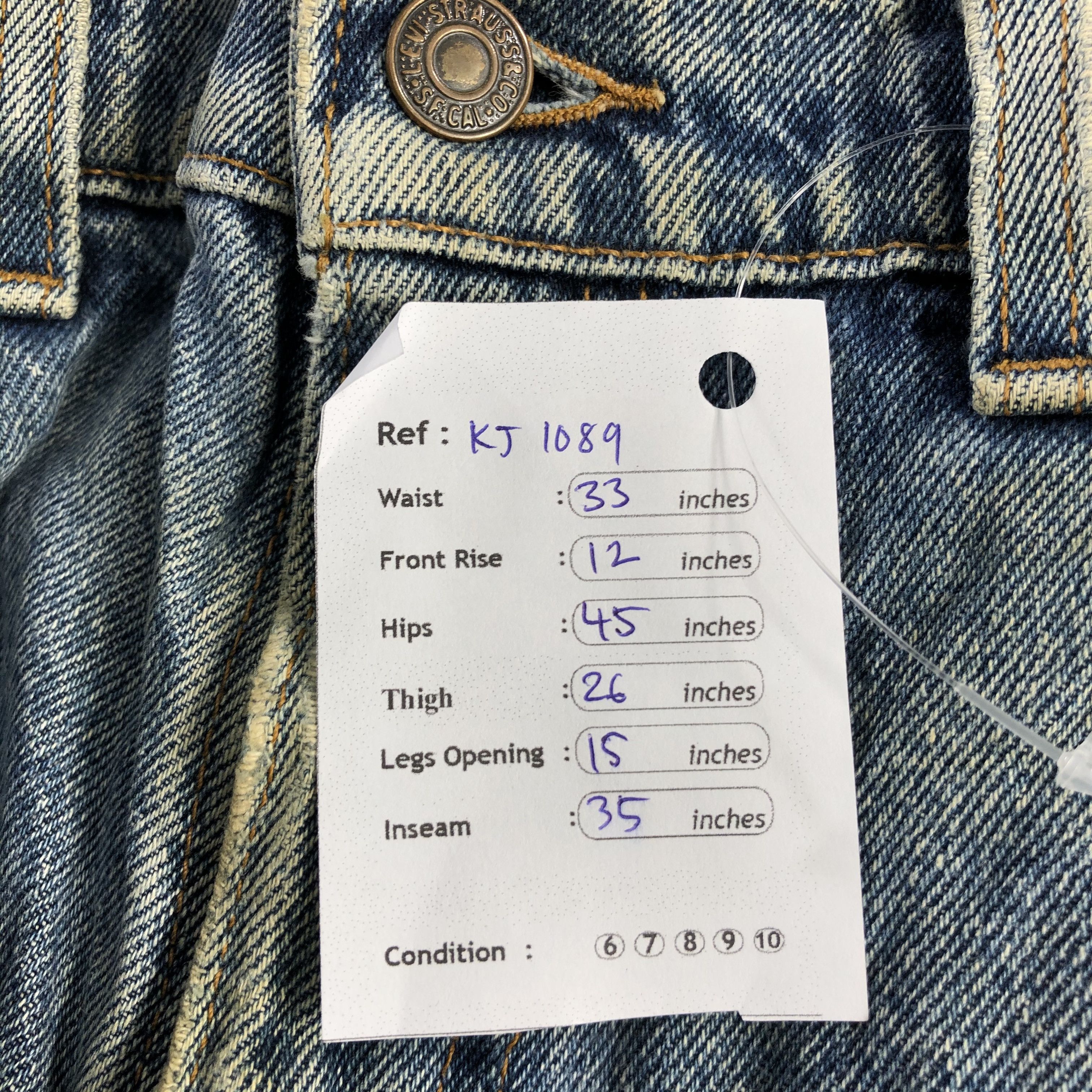 Levi's Vintage 90s Levis 550 Jeans Rusty Wash Denim KJ1089 Size US 32 / EU 48 - 17 Thumbnail