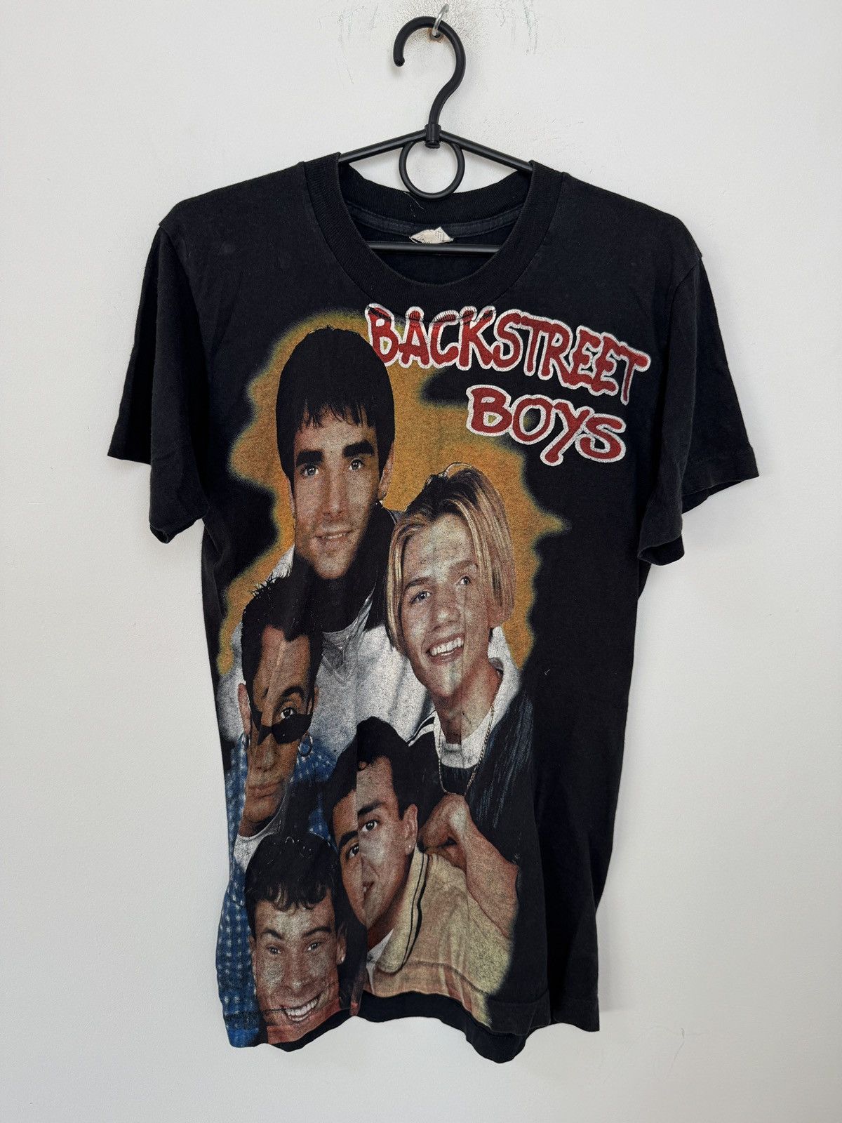 Band Tees × Vintage Vintage 90's Back Street Boys Over Print T-Shirt Size US S / EU 44-46 / 1 - 1 Thumbnail