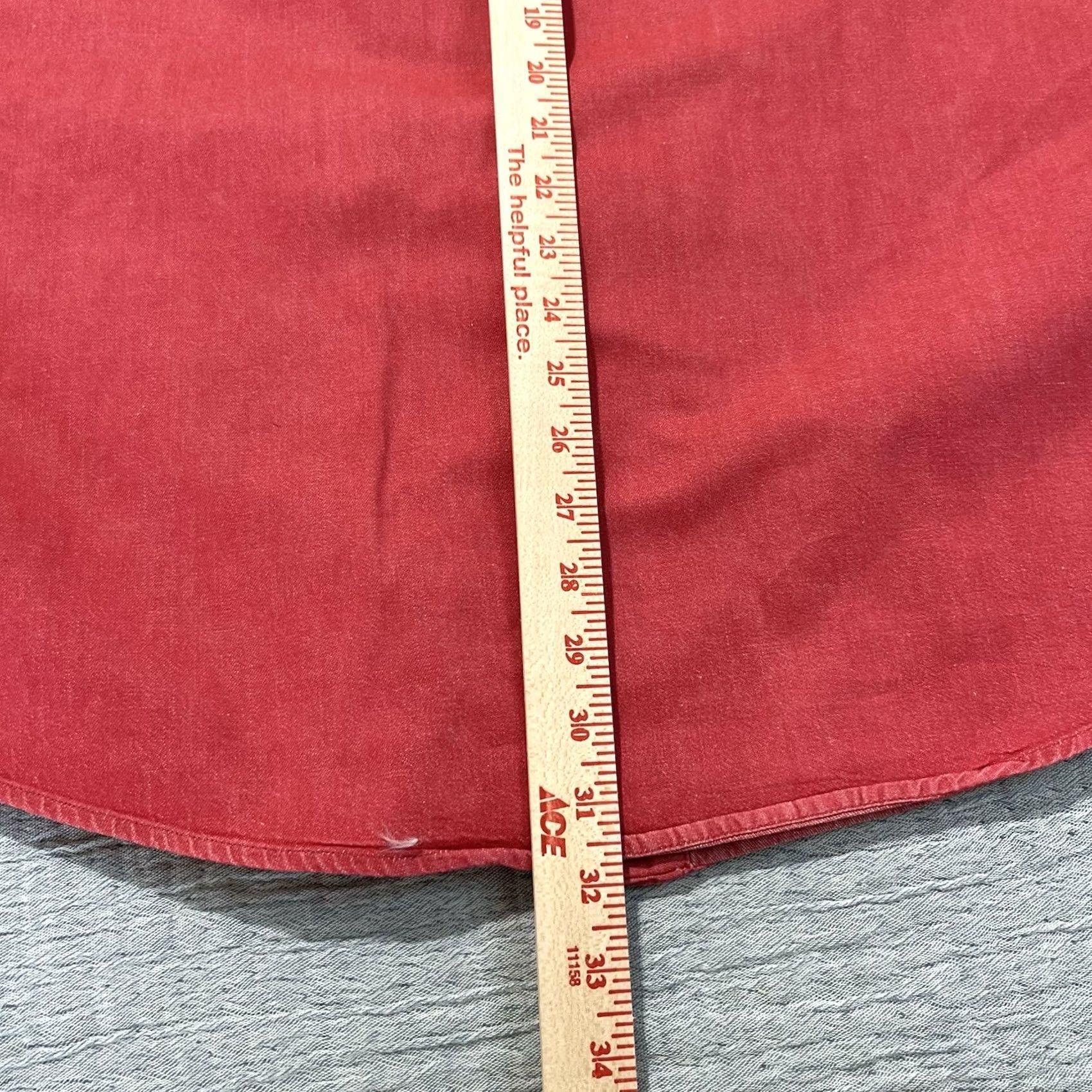 Lands' End VINTAGE Lands' End Heavyweight Cotton Work Shirt Men Solid Red XL Long Sleeve Button-Down Collar Size US XL / EU 56 / 4 - 8 Thumbnail