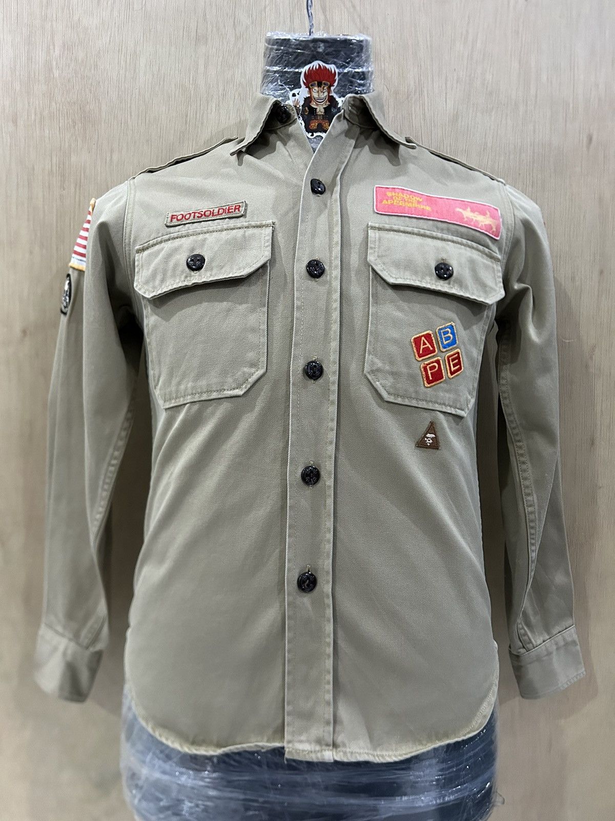 Bape Vintage BAPE Boy Scout Shirt Size US S / EU 44-46 / 1 - 1 Thumbnail