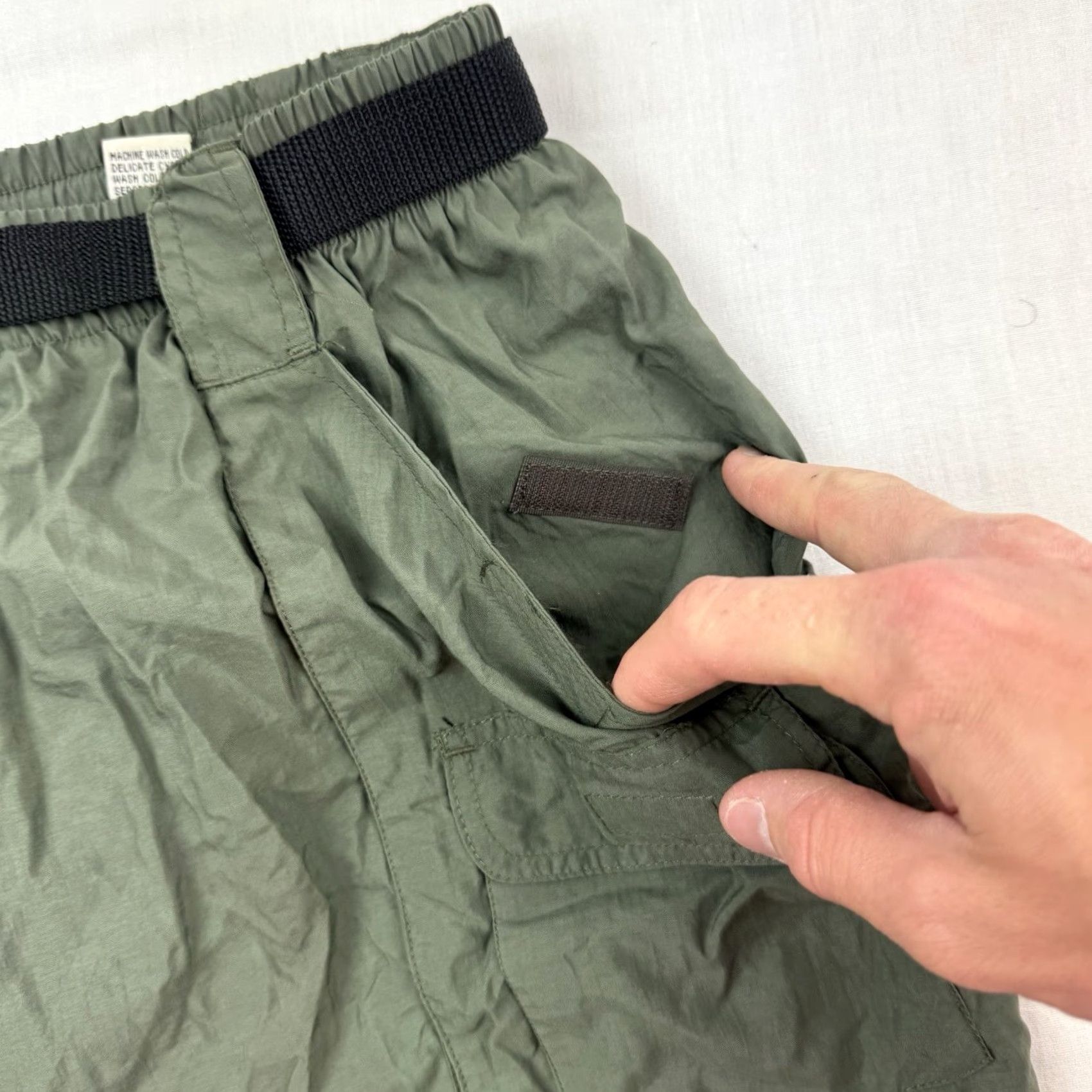Vintage VINTAGE Fieldmaster Shorts Men XL Green Outdoor Belted Cargo Nylon 4 in Inseam - Mens Size US 36 / EU 52 - 2 Thumbnail