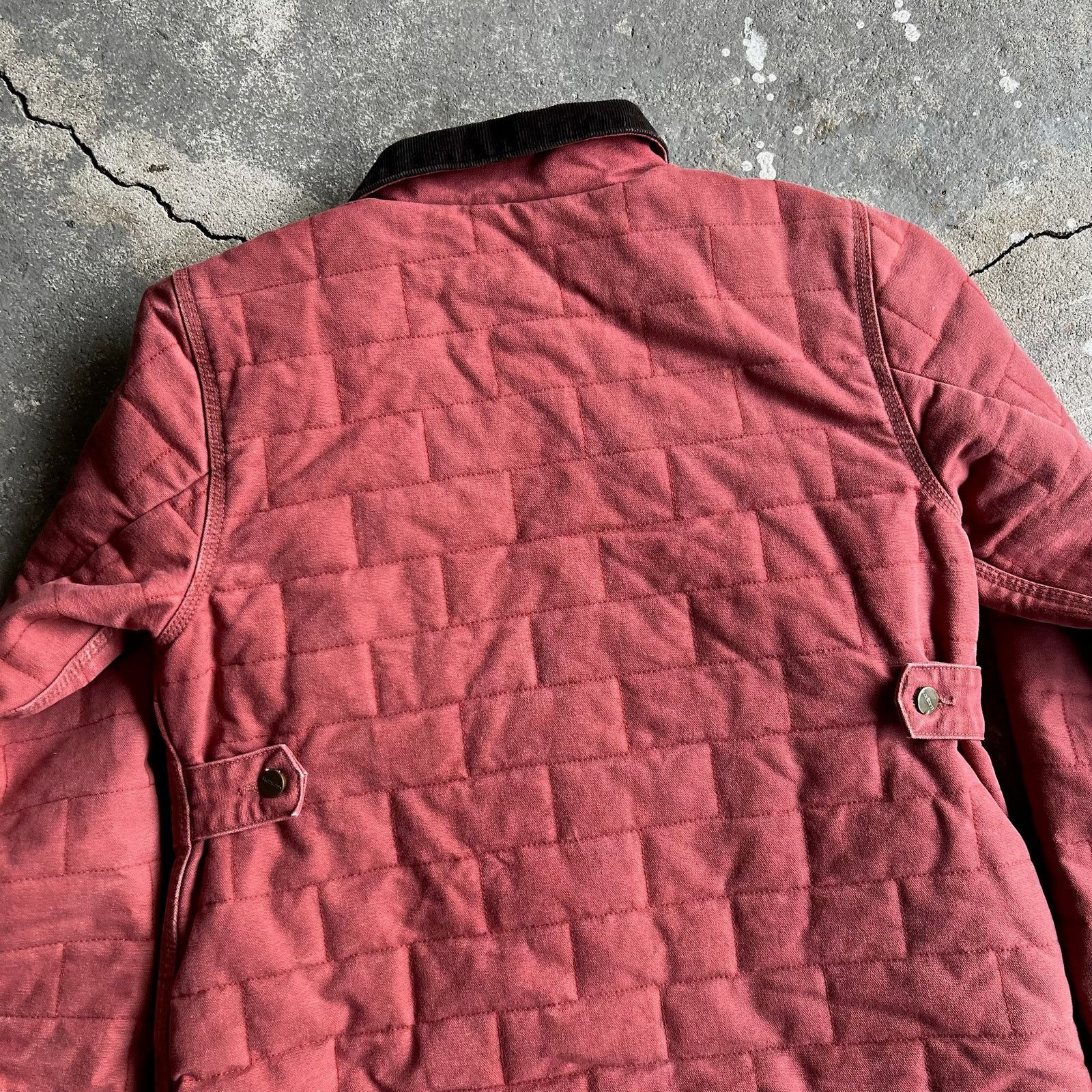 Carhartt × Vintage Carhartt WOMENS pink brick pattern work wear jacket Size US M / EU 48-50 / 2 - 8 Thumbnail