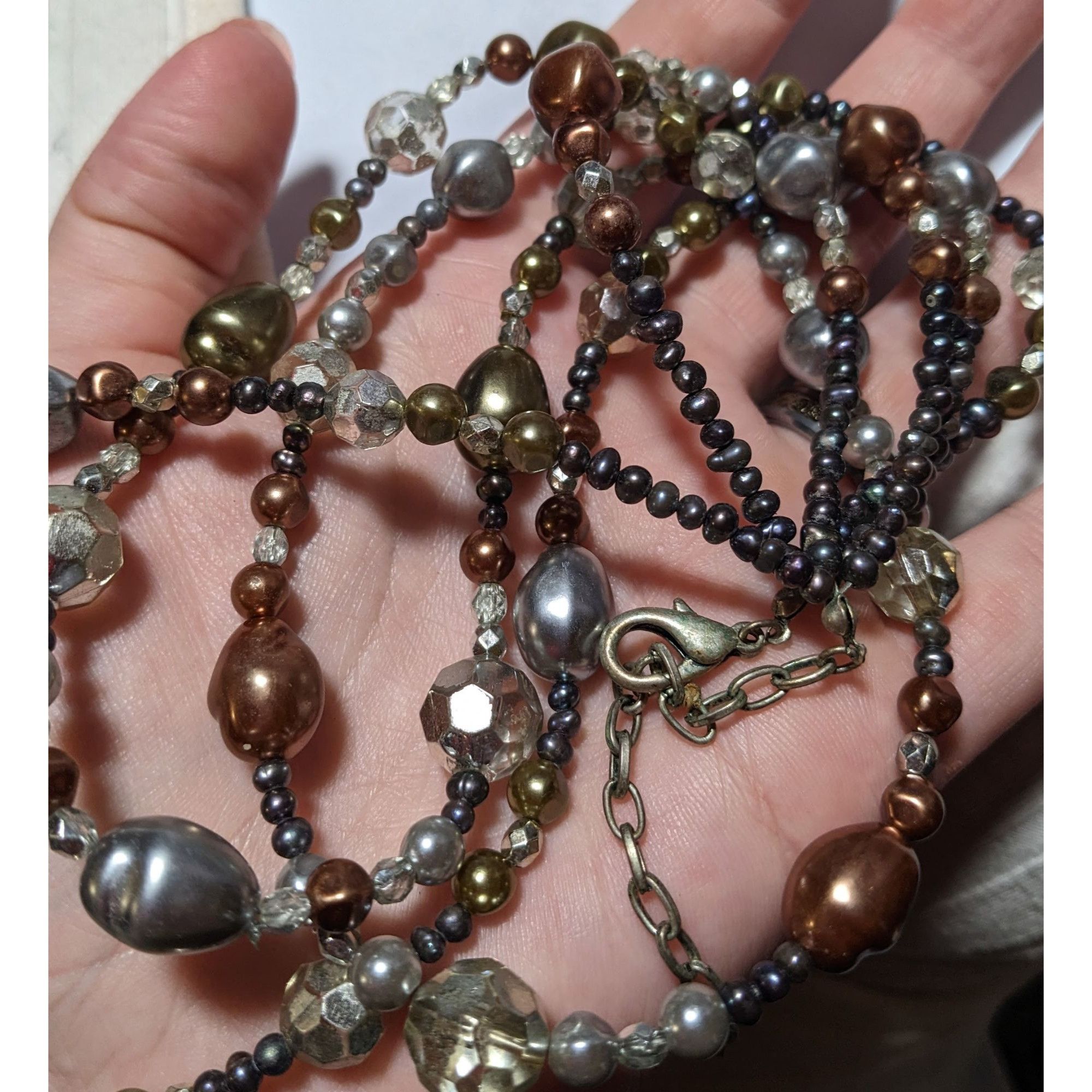Other Metallic Multilayer Glam Beaded Necklace Size ONE SIZE - 5 Thumbnail