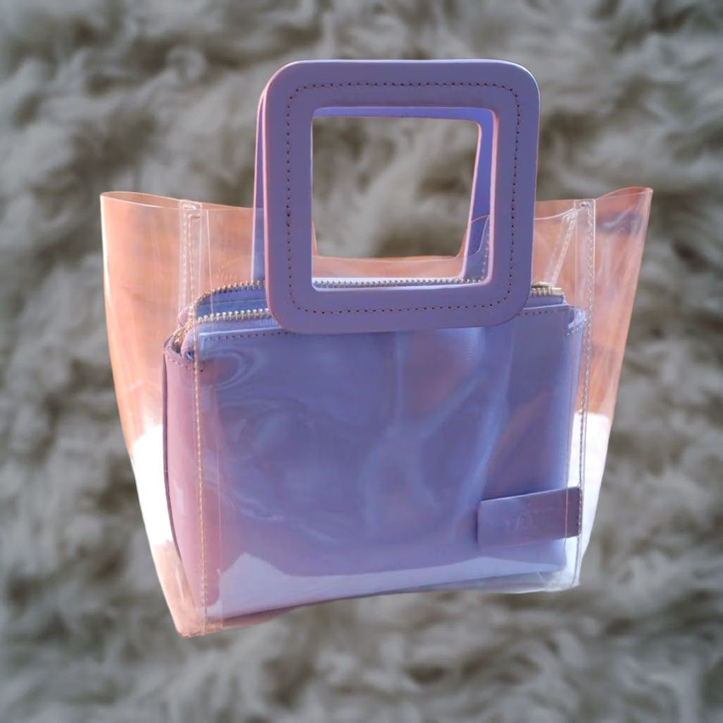 Staud Staud Shirley Bag Women Medium Clear Lavender Purple Luxury Designer Limited Rare Size ONE SIZE - 1 Thumbnail
