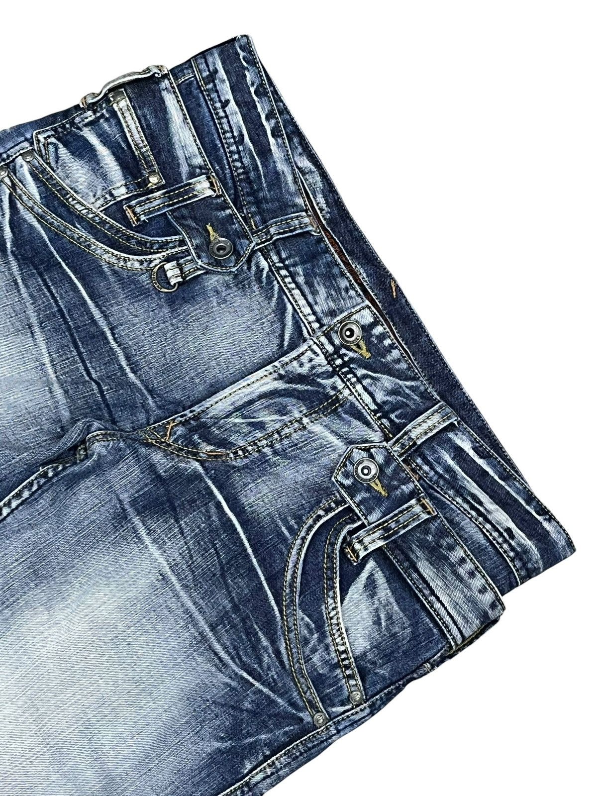 Nicole Club 🔥Vtg Nicole Club For Men Archival Double Waist Flare Denim Size US 31 - 8 Thumbnail