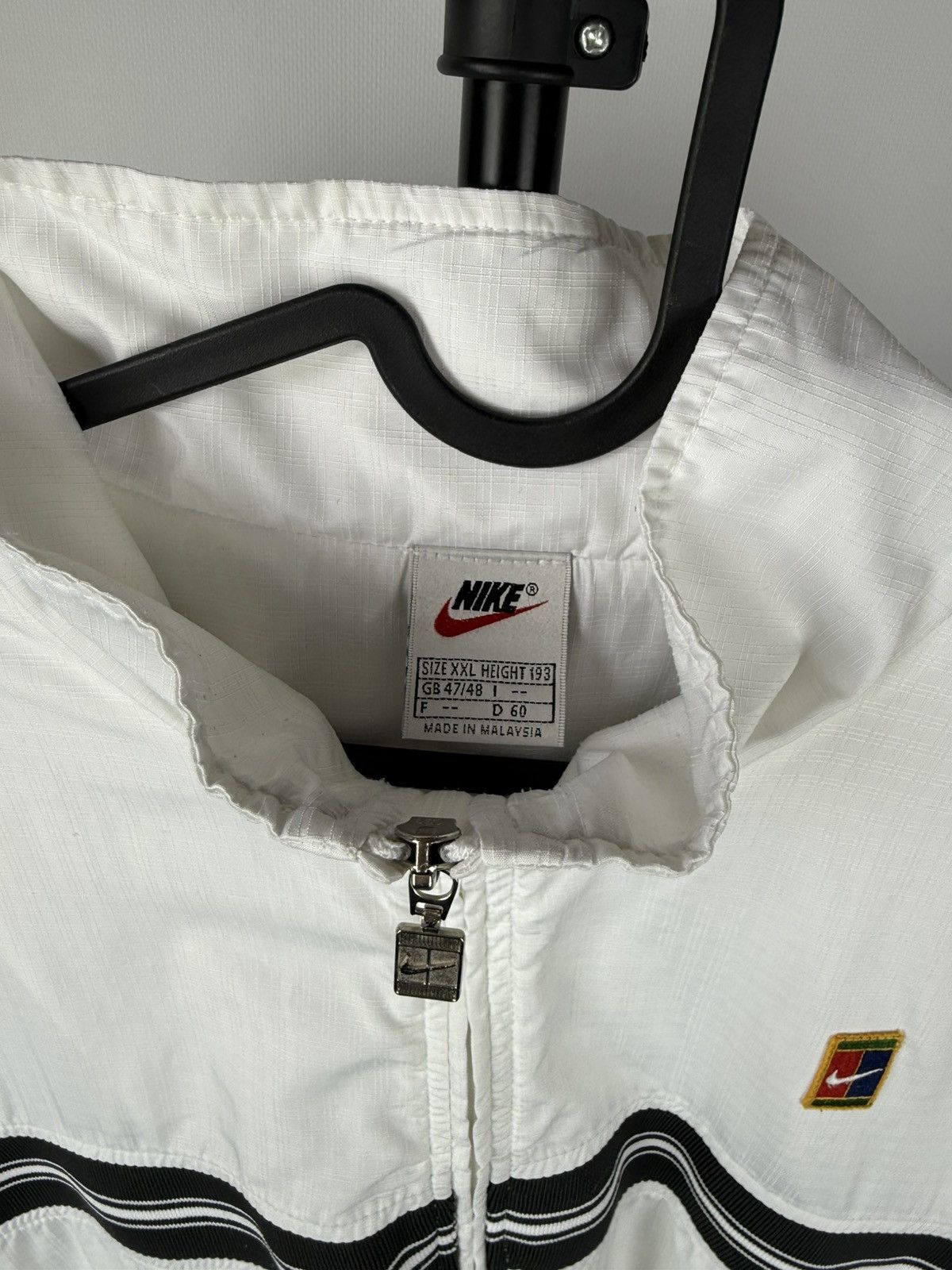 Nike × Vintage 90s Nike Court Logo Zip Up Light Jacket VNTG Mens Y2k Size US XXL / EU 58 / 5 - 3 Thumbnail