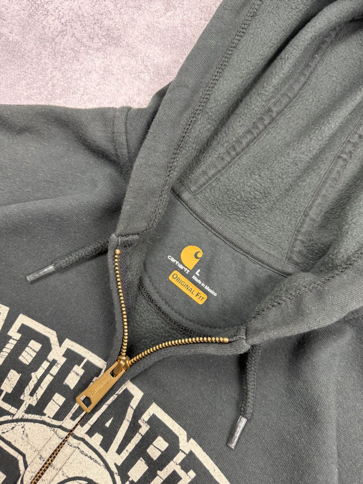 Carhartt Vintage Y2K Carhartt Big Logo Zip Up Hoodie Black Jacket Size US L / EU 52-54 / 3 - 10 Thumbnail