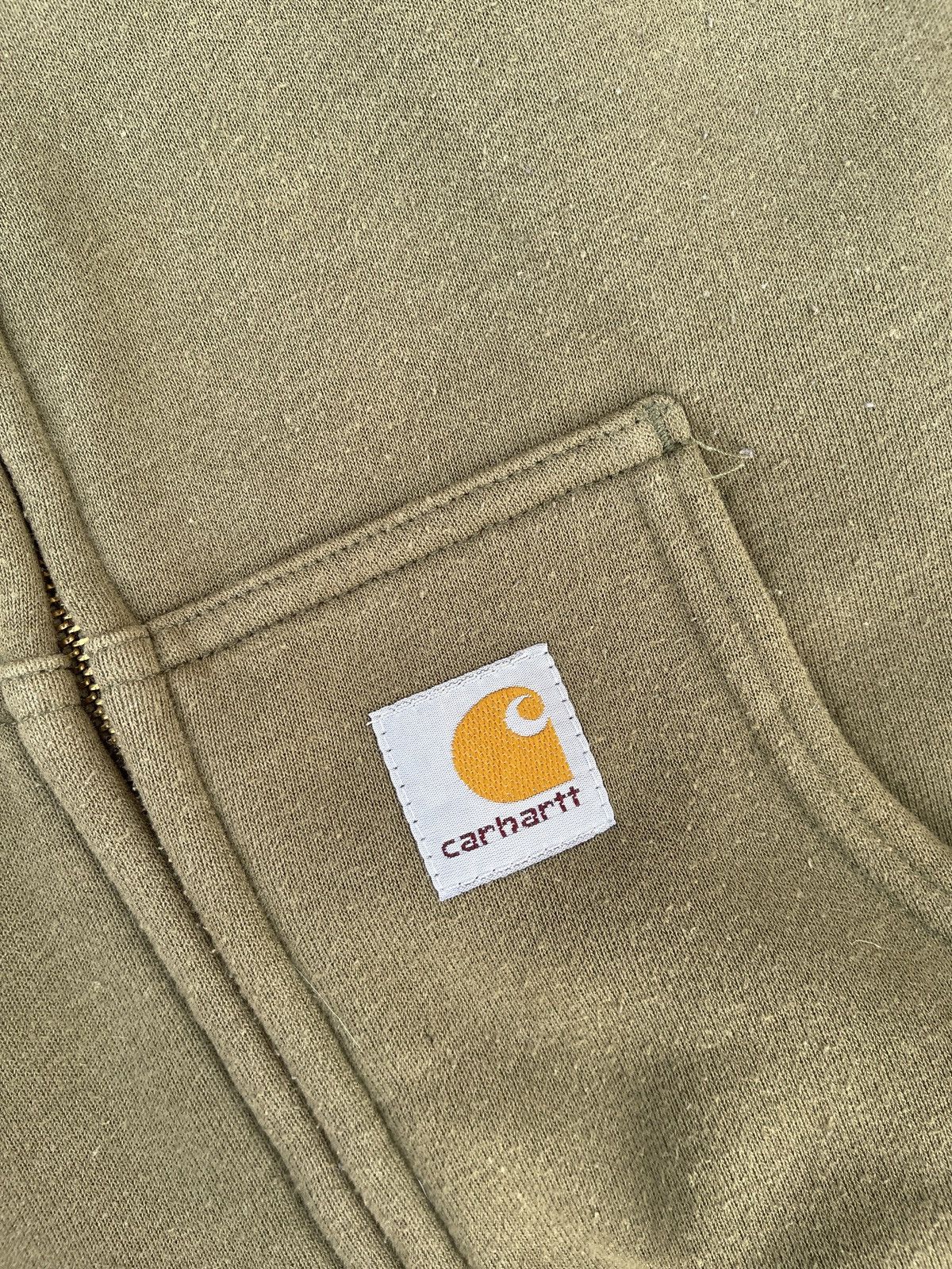 Carhartt Vintage Olive Green Carhartt Zip Up Hoodie Size US L / EU 52-54 / 3 - 6 Thumbnail