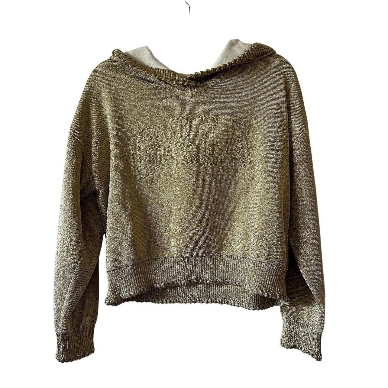Cult Gaia Cult Gaia x GAP Metallic Gold Hoodie Top Size S S1 Size S / US 4 / IT 40 - 2 Thumbnail