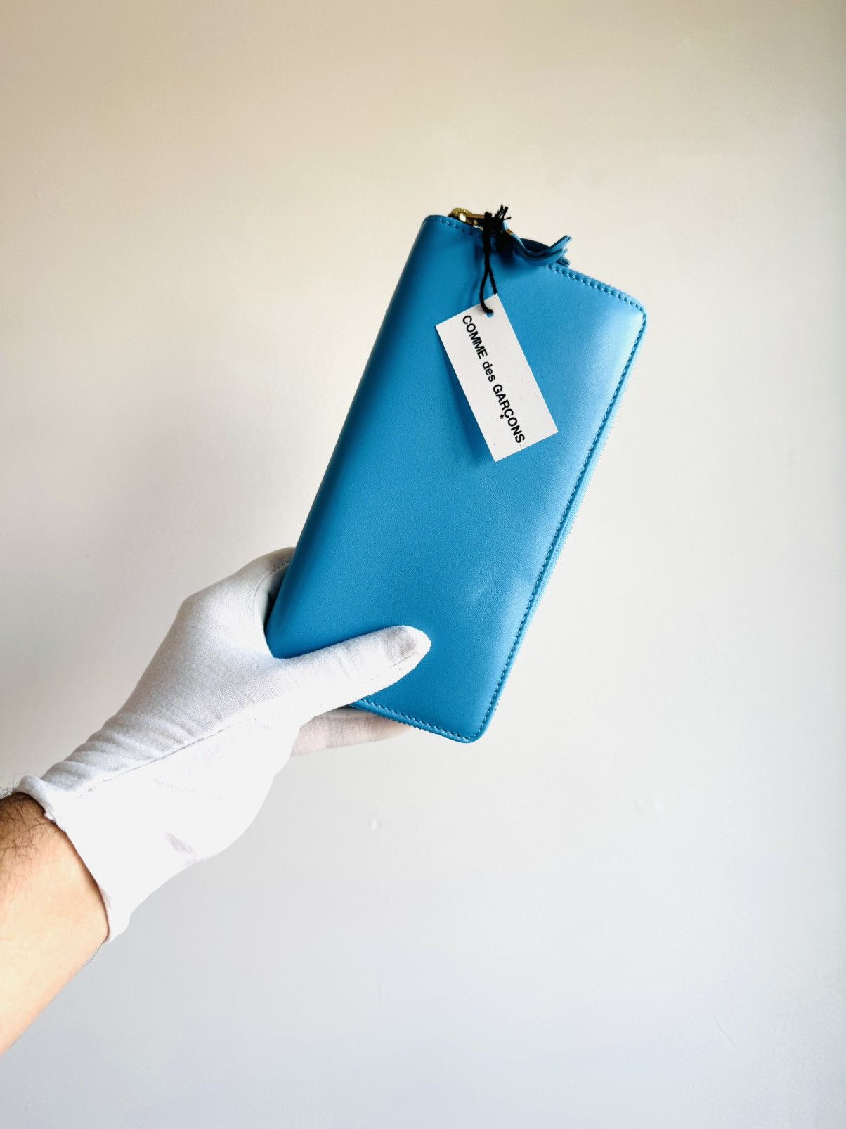 Comme des Garcons × Japanese Brand New lg Comme des Garcons dbl zip continental wallet blue CDG Size ONE SIZE - 2 Thumbnail