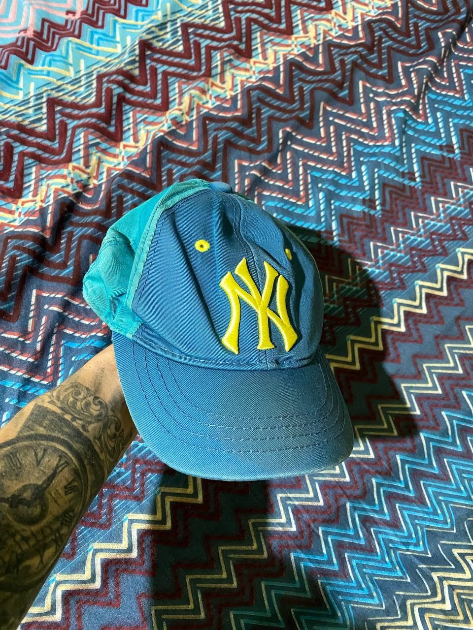 New York Yankees Vintage Y2K USHANKA Mohair Fuzzy 90’s Hat Asap Rocky Style Size ONE SIZE - 5 Thumbnail