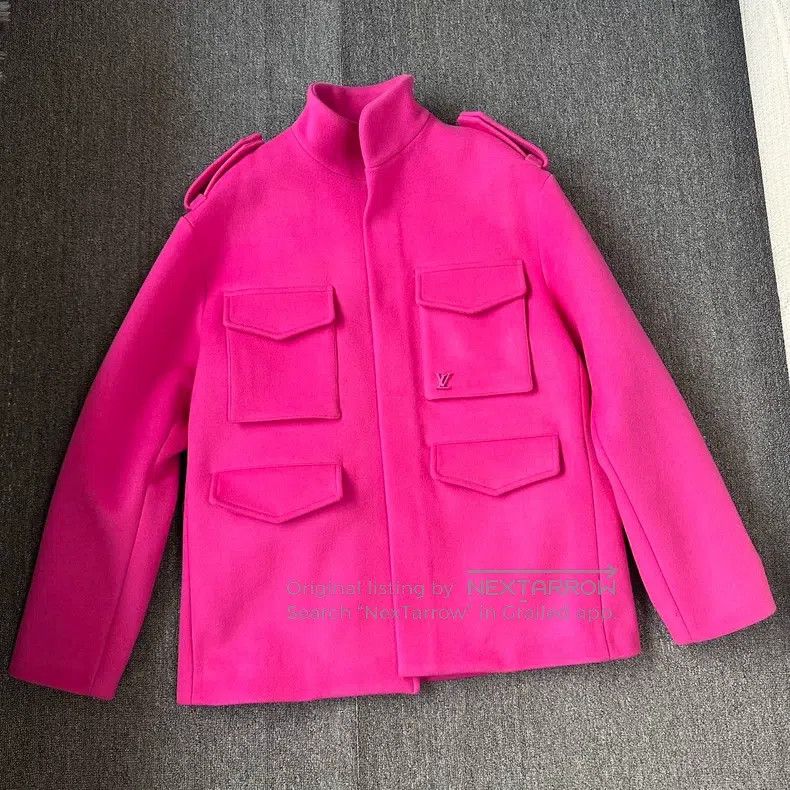 Louis Vuitton Louis Vuitton Pink sheep wool coat Size US M / EU 48-50 / 2 - 1 Thumbnail