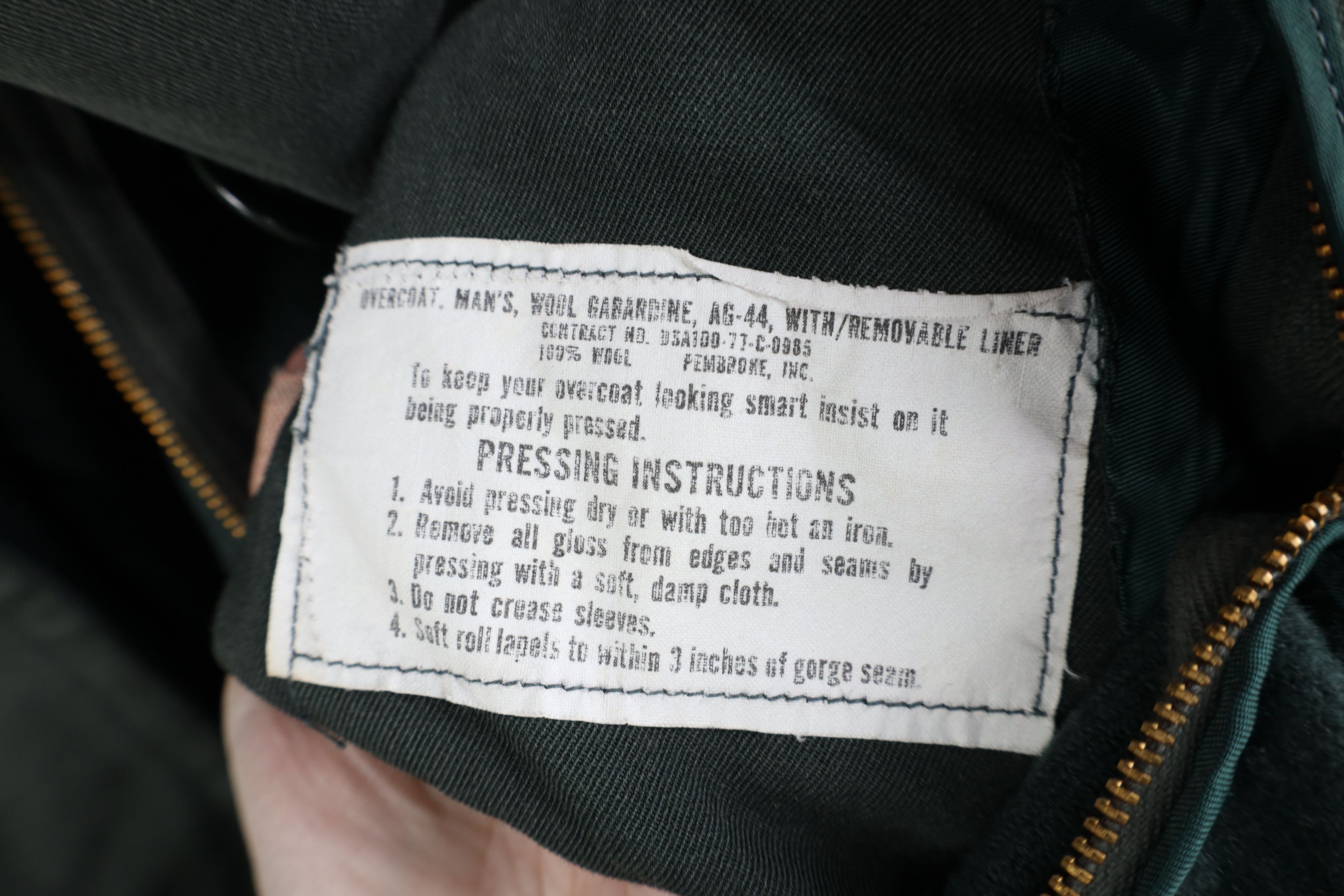 Vintage Vintage 70s Vietnam War Gabardine Overcoat with Liner AG44 Size US M / EU 48-50 / 2 - 13 Thumbnail