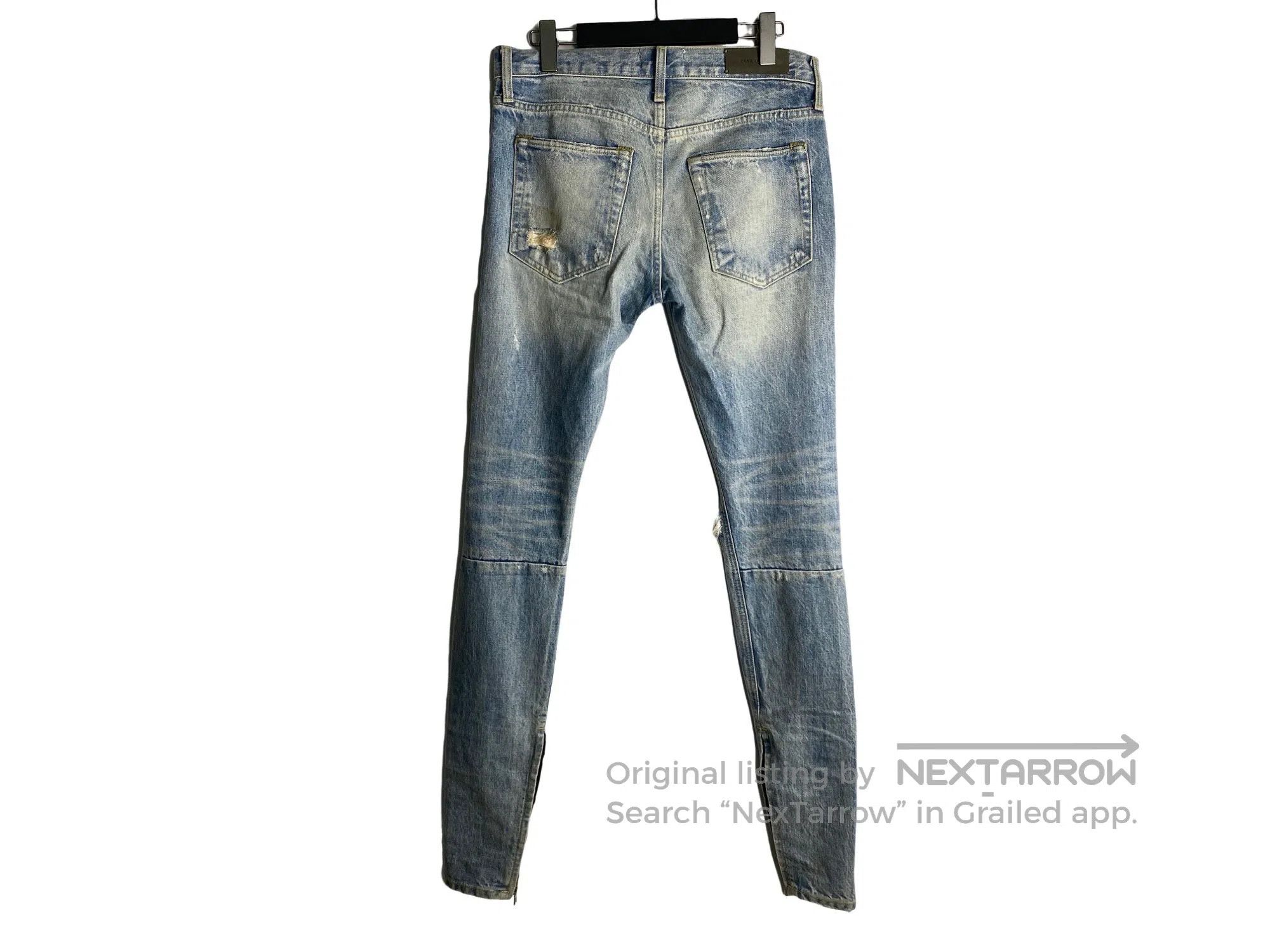 Fear of God FEAR OF GOD Original Destroyed Blue Denim Pants Size US 30 / EU 46 - 2 Thumbnail