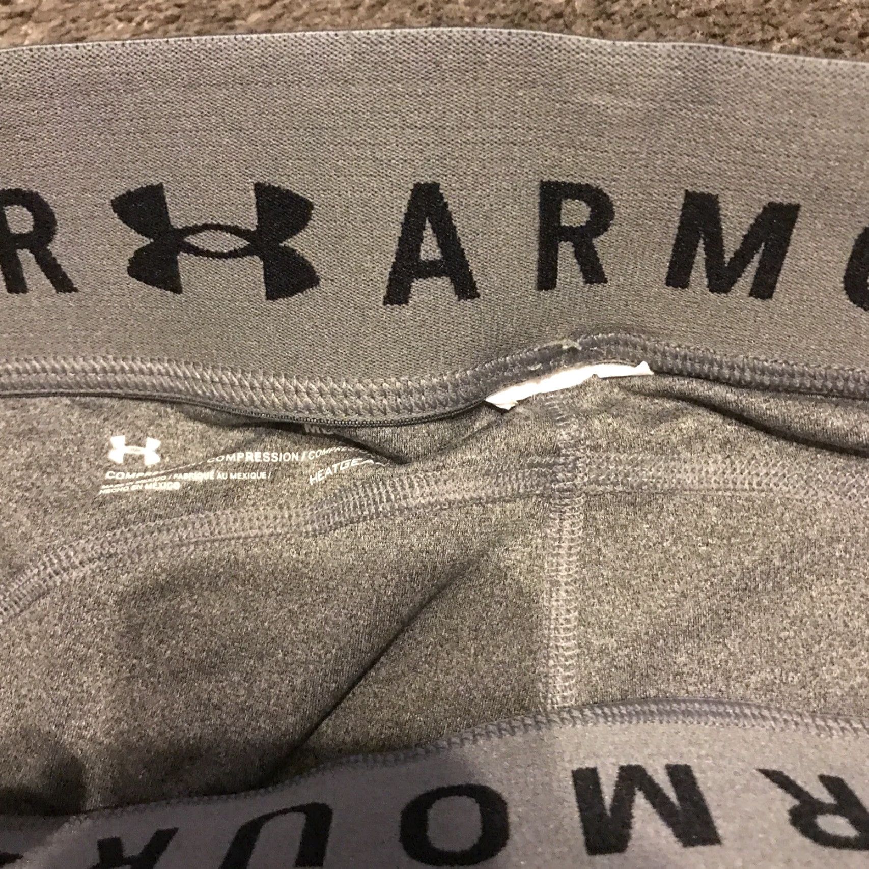 Under Armour Under Armour Leggings HeatGear Compression Yoga Pants Gray Womens M Cropped Size 32" / US 10 / IT 46 - 2 Thumbnail