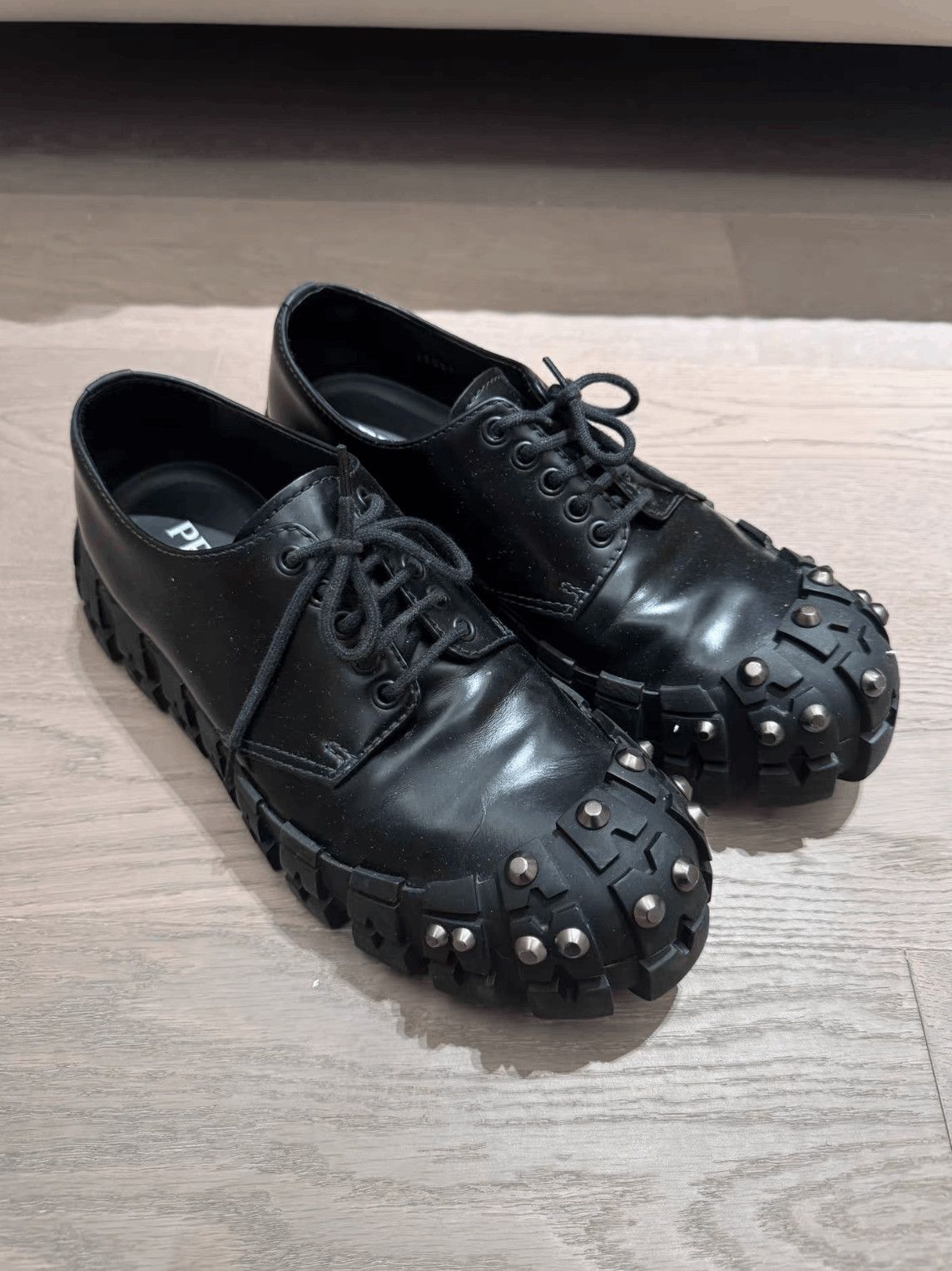 Raf Simons Raf Simons Sz 41 Prada by Raf Simons Rivet Derby-2506 Size US 8 / EU 41 - 1 Thumbnail