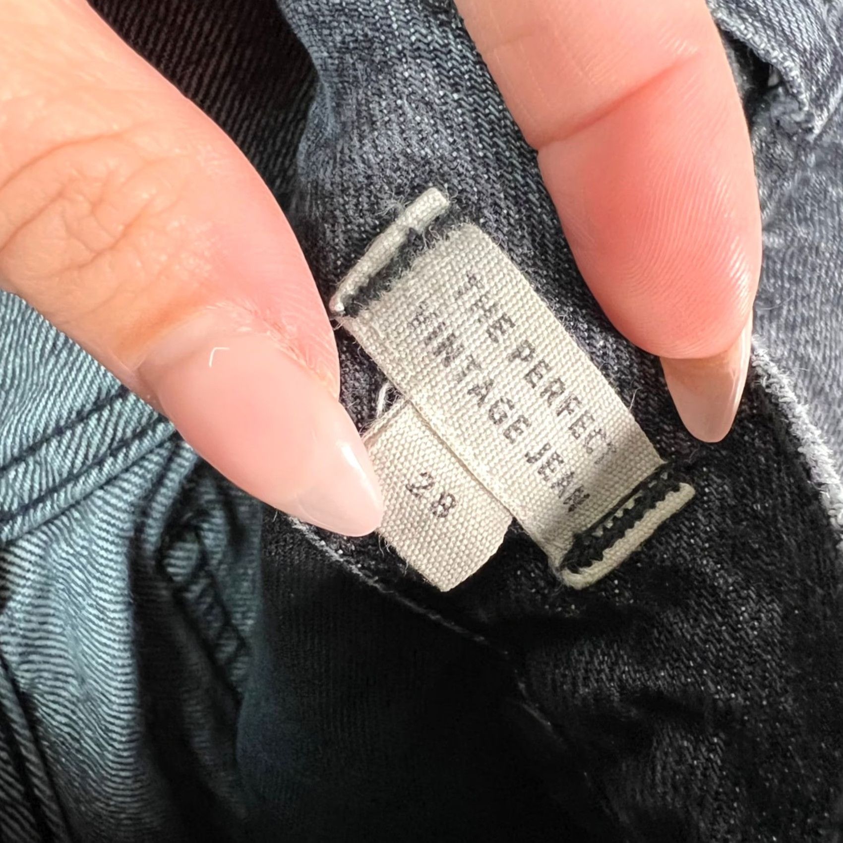 Madewell Madewell Jeans Vintage Distressed 5-Pocket High Rise Regular 28 Black Womens Jeans 90s Theme Size 28" / US 6 / IT 42 - 4 Thumbnail