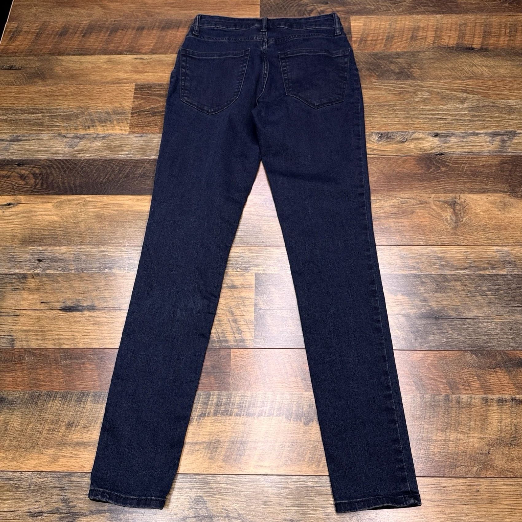 Vintage Falls Creek Jeans Womens 4 Skinny High Rise Blue Denim Stretch 5-Pocket Logo Zip 28.5in Inseam Slim Regular Cotton Blend NWT City 90s? Size 27" / US 4 / IT 40 - 2 Thumbnail
