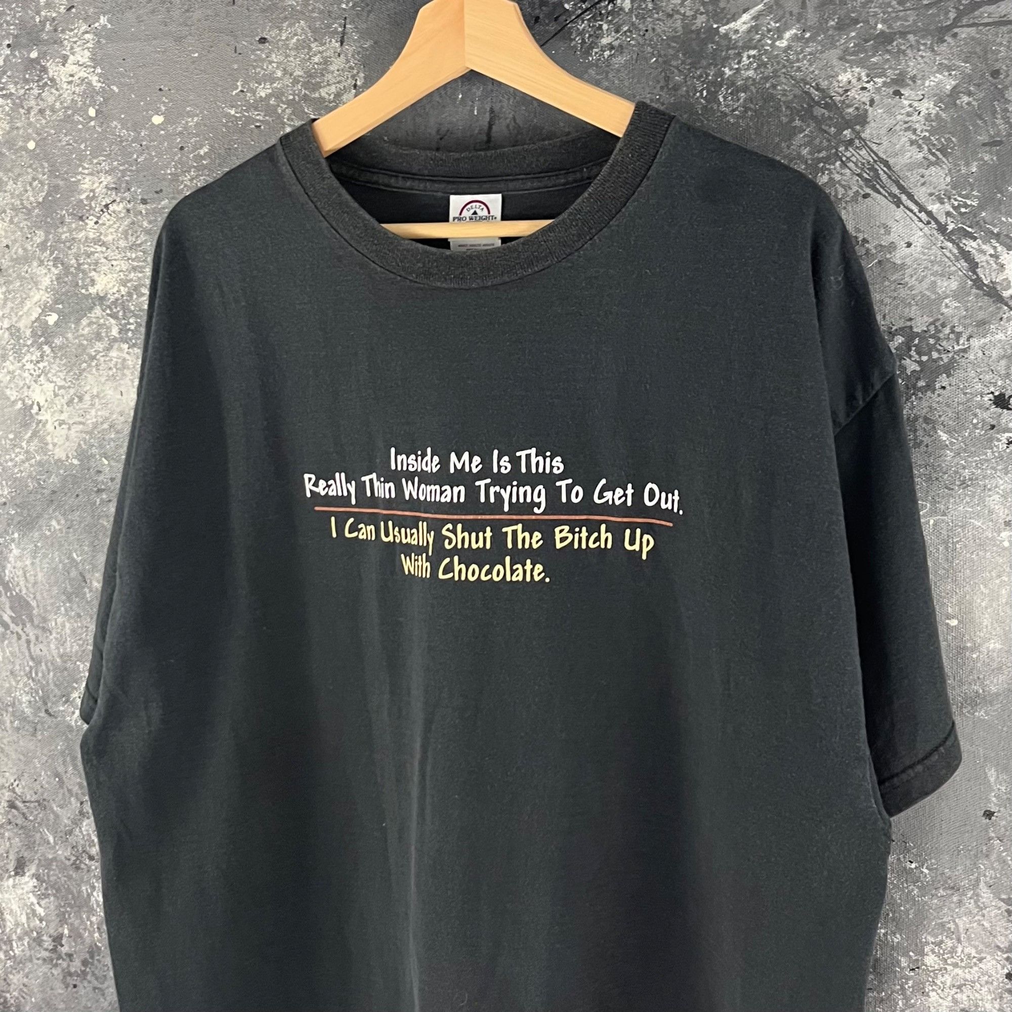 Vintage Vintage Y2K Humor script shirt Size US XL / EU 56 / 4 - 2 Thumbnail
