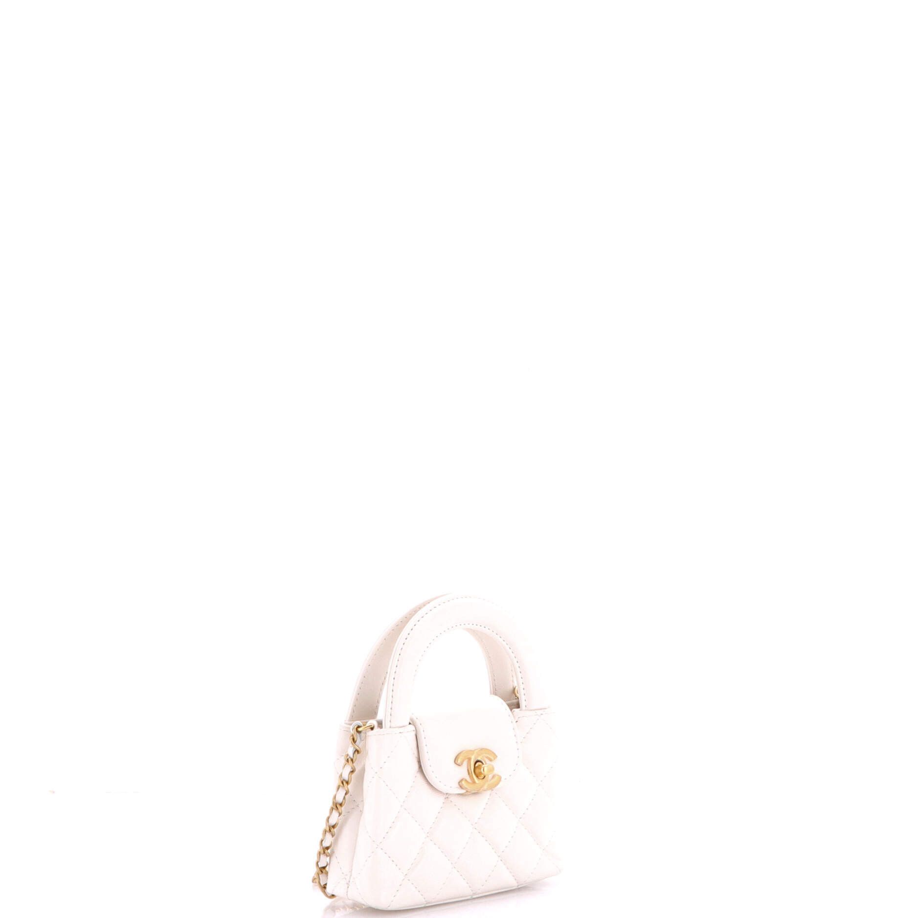 Chanel Kelly Top Handle Shopping Bag Quilted Shiny Aged Calfskin Na Size ONE SIZE - 1 Thumbnail