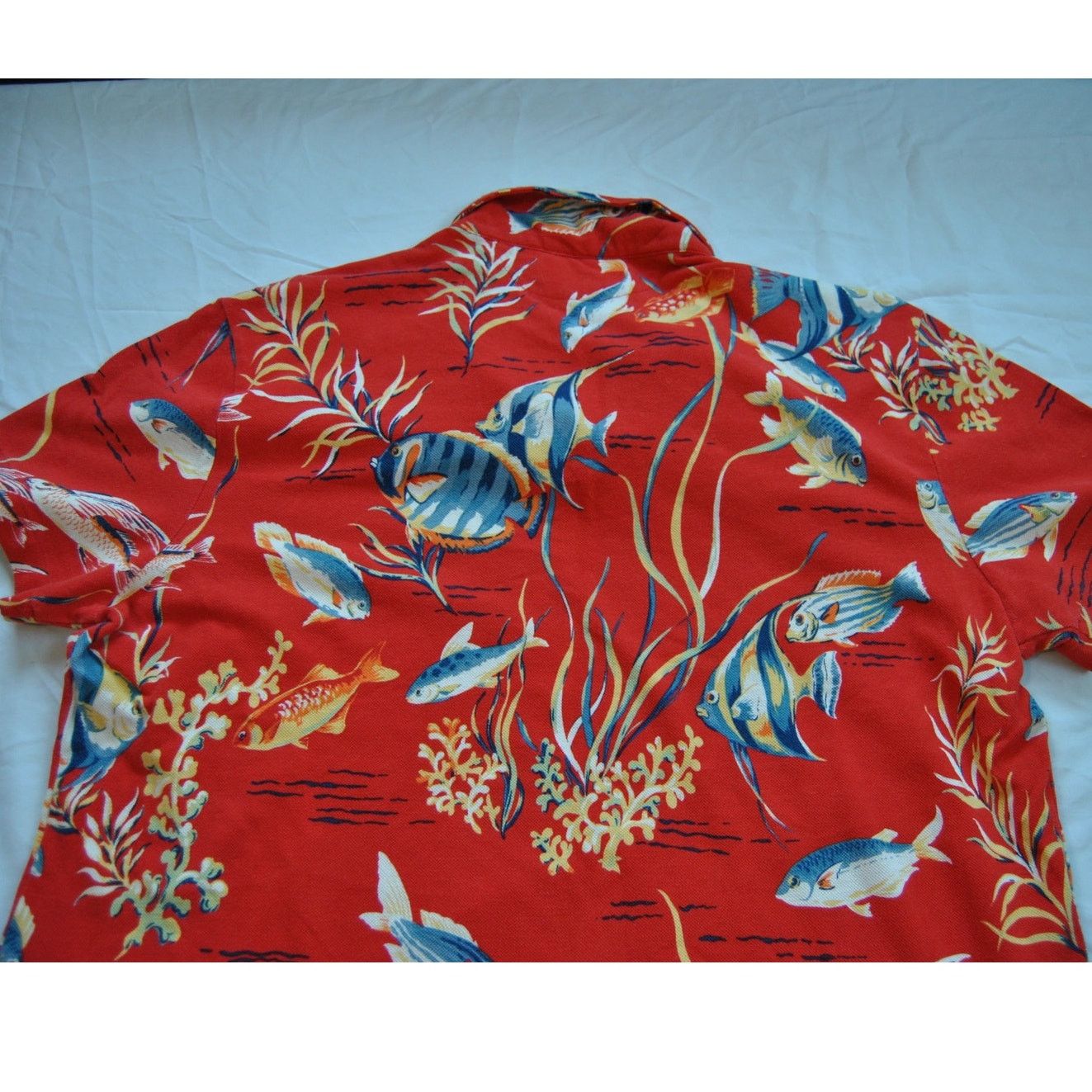 Ralph Lauren Vintage Ralph Lauren XL Hawaiian Tropical Fish Polo Size US XL / EU 56 / 4 - 5 Thumbnail