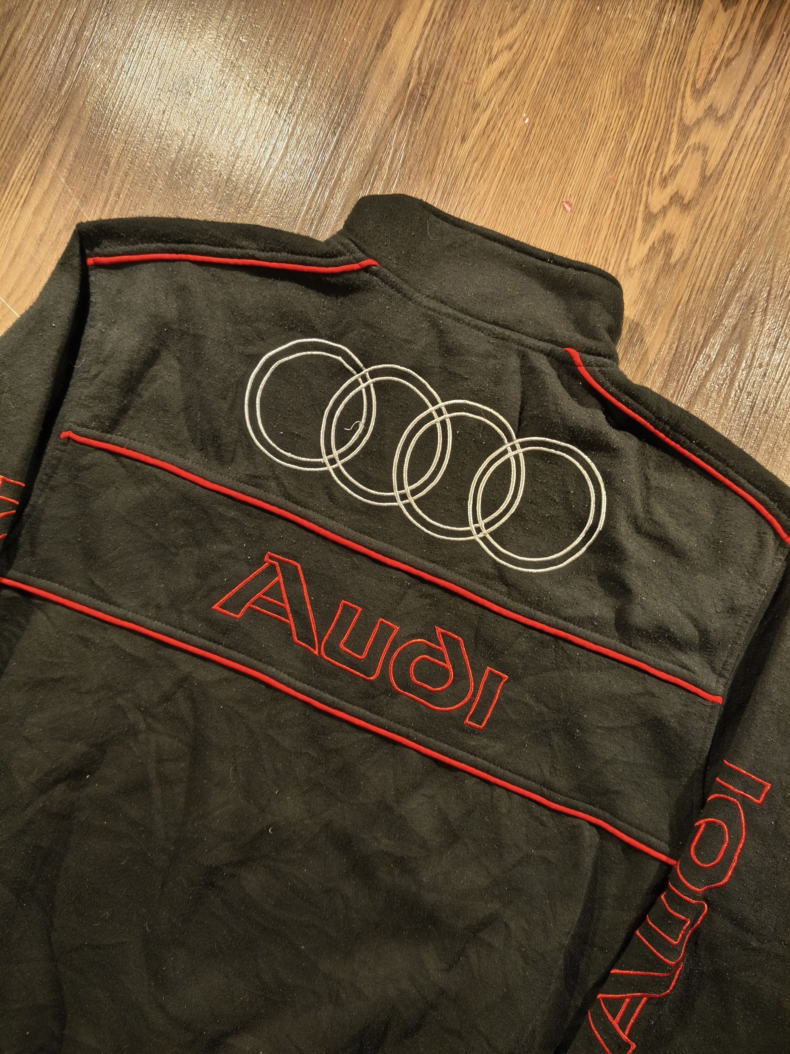 Audi Vintage Audi Racing Fleece Track Jacket Size US L / EU 52-54 / 3 - 2 Thumbnail