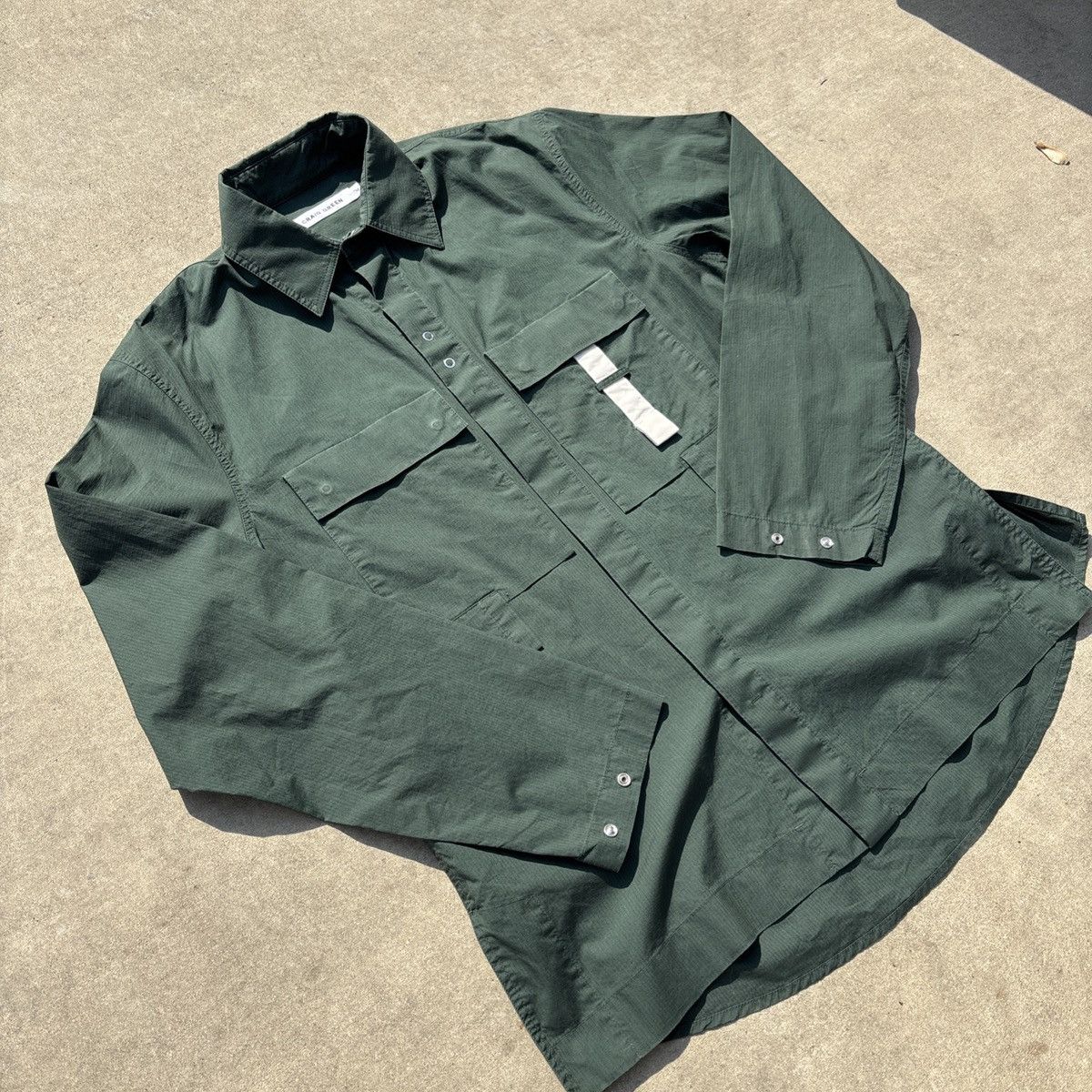 Craig Green Craig Green Ripstop Utility Shirt / Patch Pocket Olive Green Size US M / EU 48-50 / 2 - 2 Thumbnail