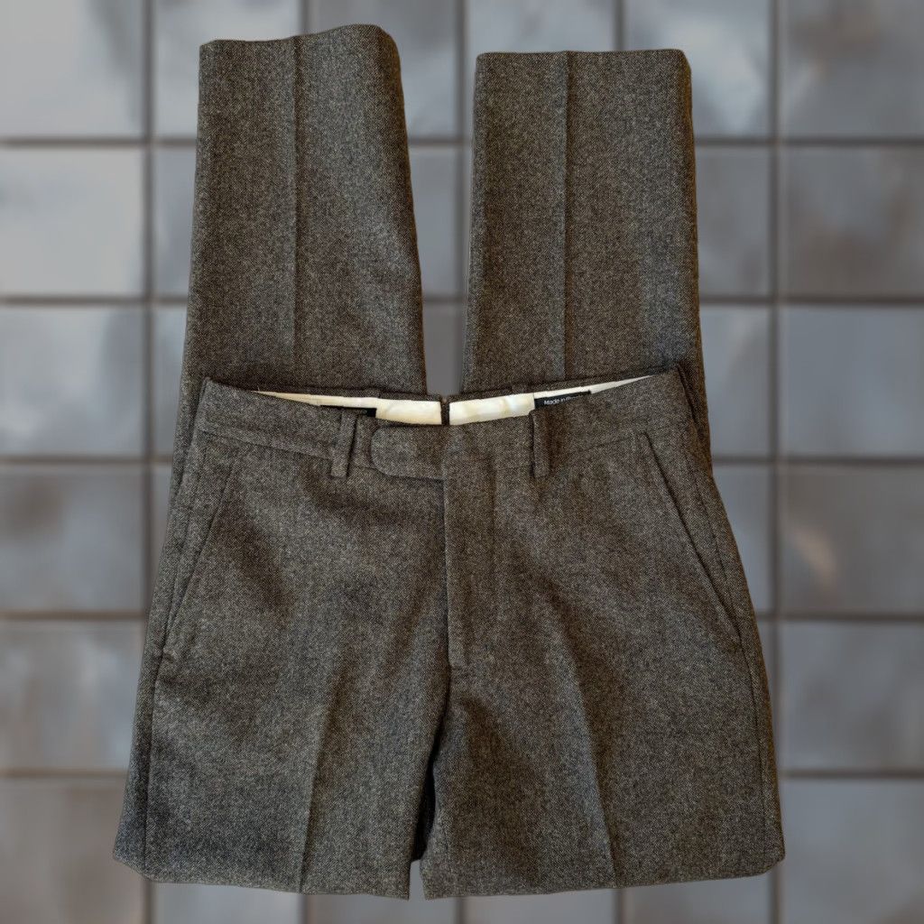 Epaulet VINTAGE Epaulet Wool Pants 27 Brown Made in USA Brooklyn NYC Dress Minimalist Size US 27 - 1 Thumbnail