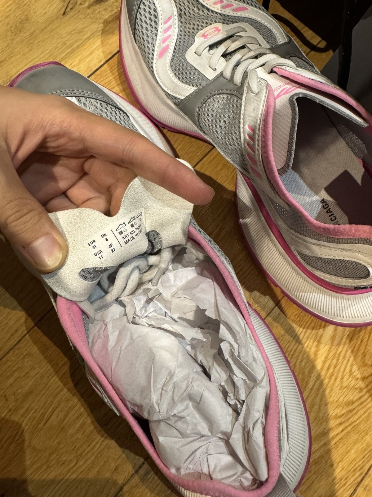 Balenciaga Balenciaga Circuit Sneakers — Grey Pink Sneaker Size US 11 / EU 44 - 6 Thumbnail