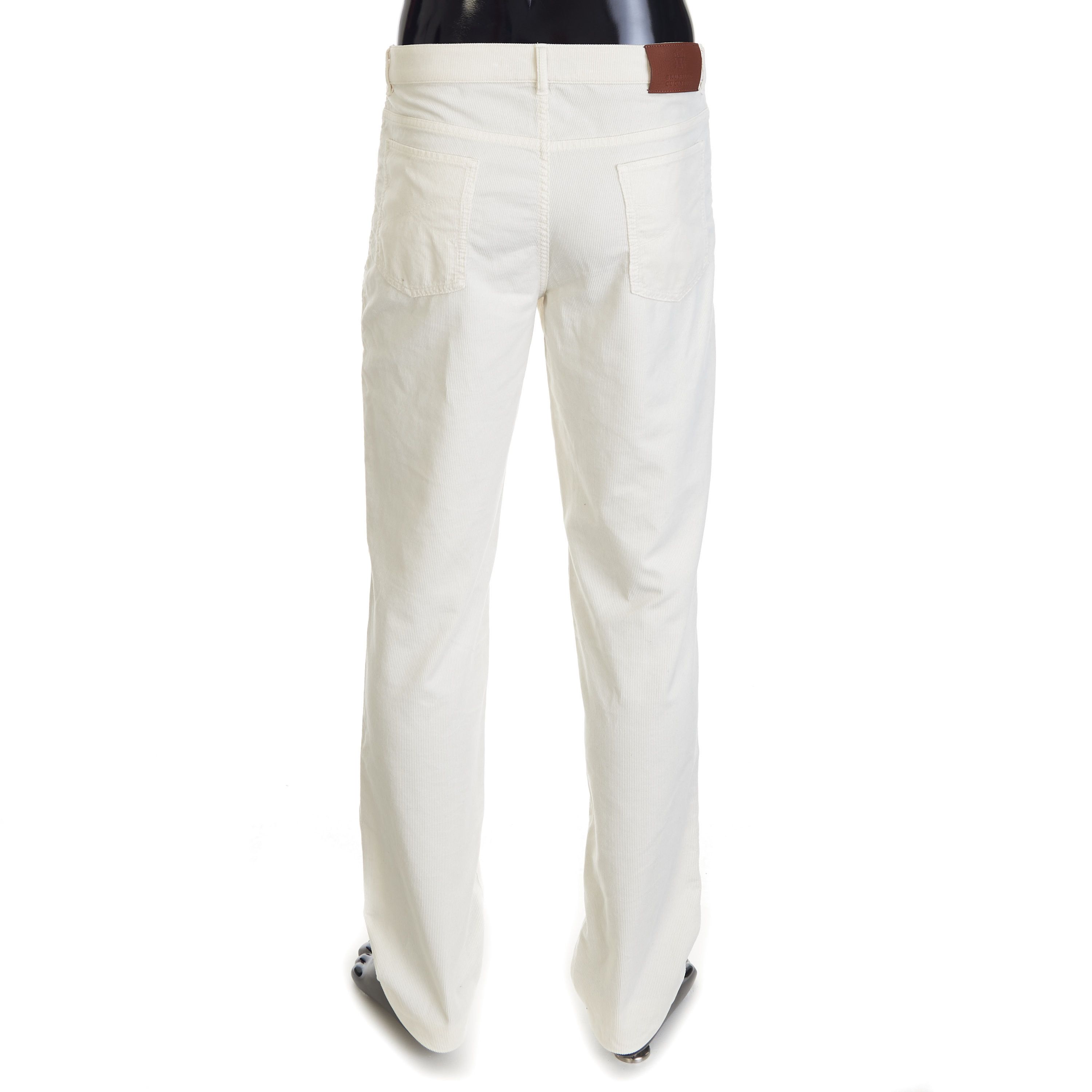 Brunello Cucinelli Off White Garment-Dyed Italian Fit Five-pocket Trousers Size US 26 / EU 42 - 4 Thumbnail