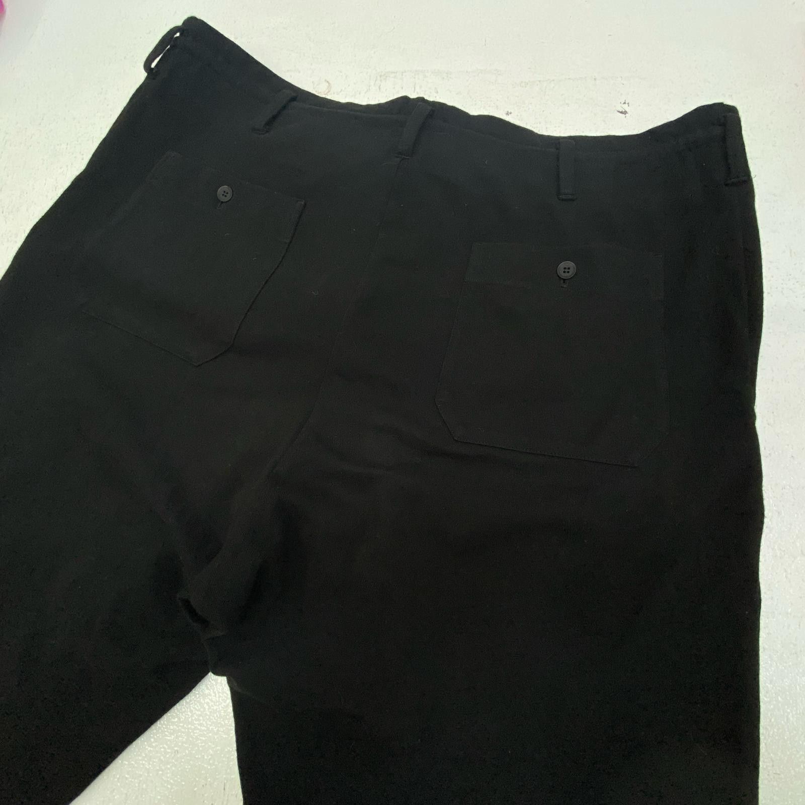 Yohji Yamamoto Yohji Yamamoto POUR HOMME DENSE PLAIN STITCH HEM RIB PANTS Size US 44 / EU 60 - 4 Thumbnail