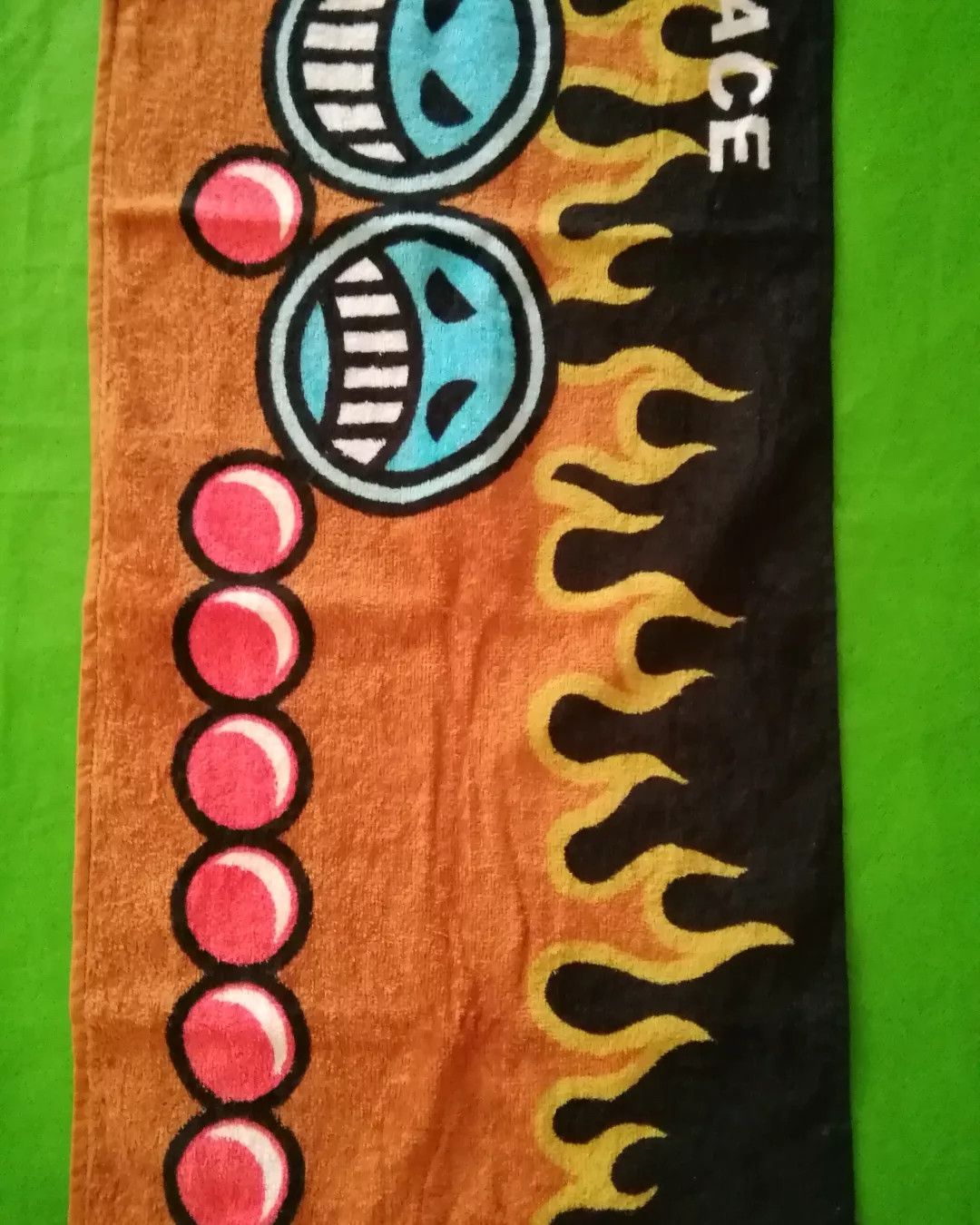 Anime One Piece Portgas D. Ace Logo Art Anime Towel Size ONE SIZE - 4 Thumbnail