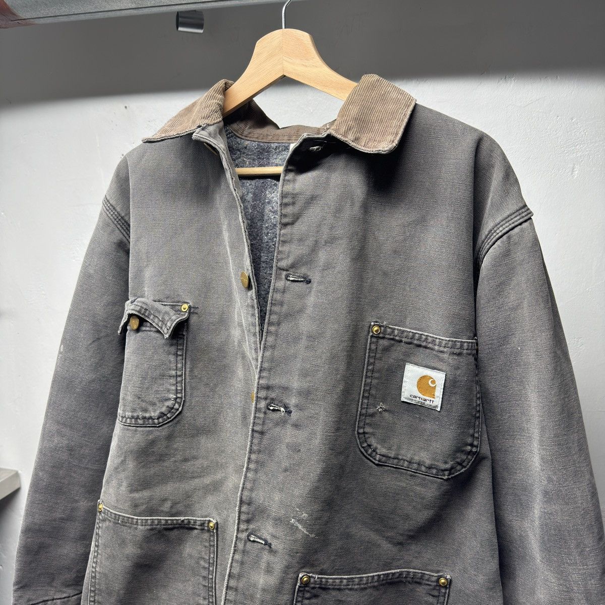 Carhartt 90s Carhartt Faded Distressed Chore Coat ERD Grunge Size US M / EU 48-50 / 2 - 3 Thumbnail