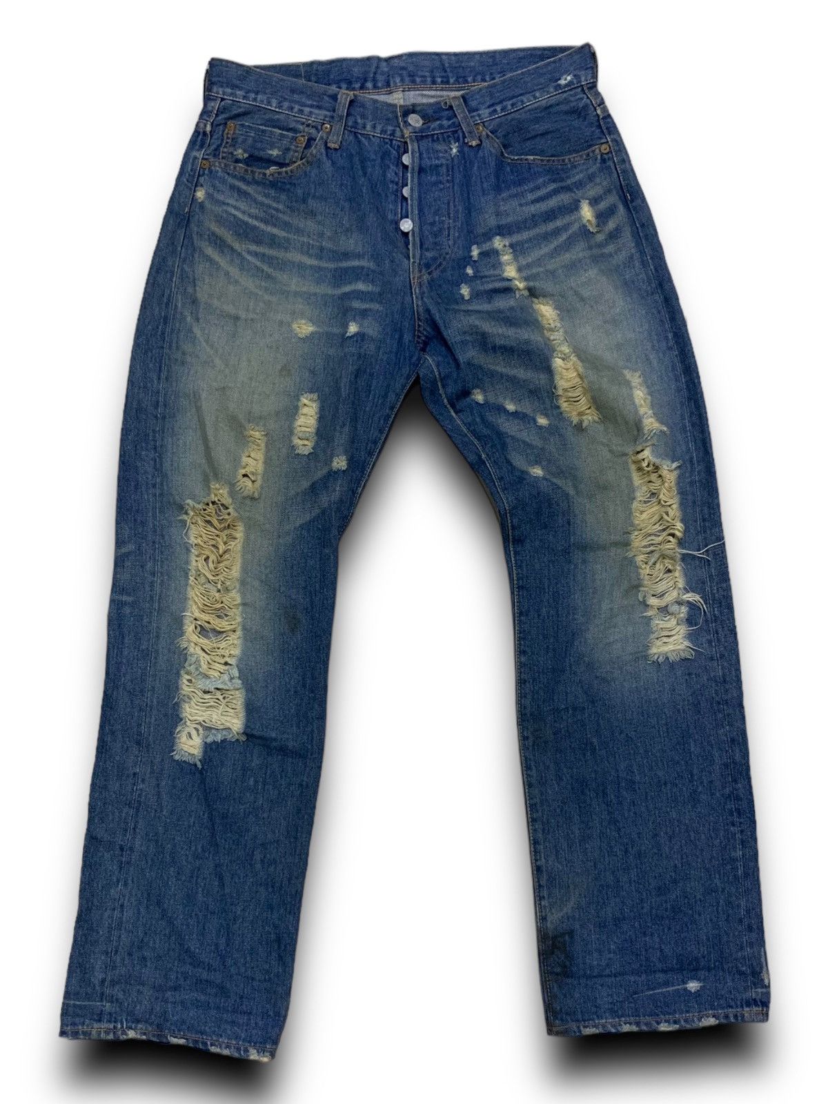 HYSTERIC GLAMOUR DISTRESSED DENIM JAPANESE BRANDS JEANS