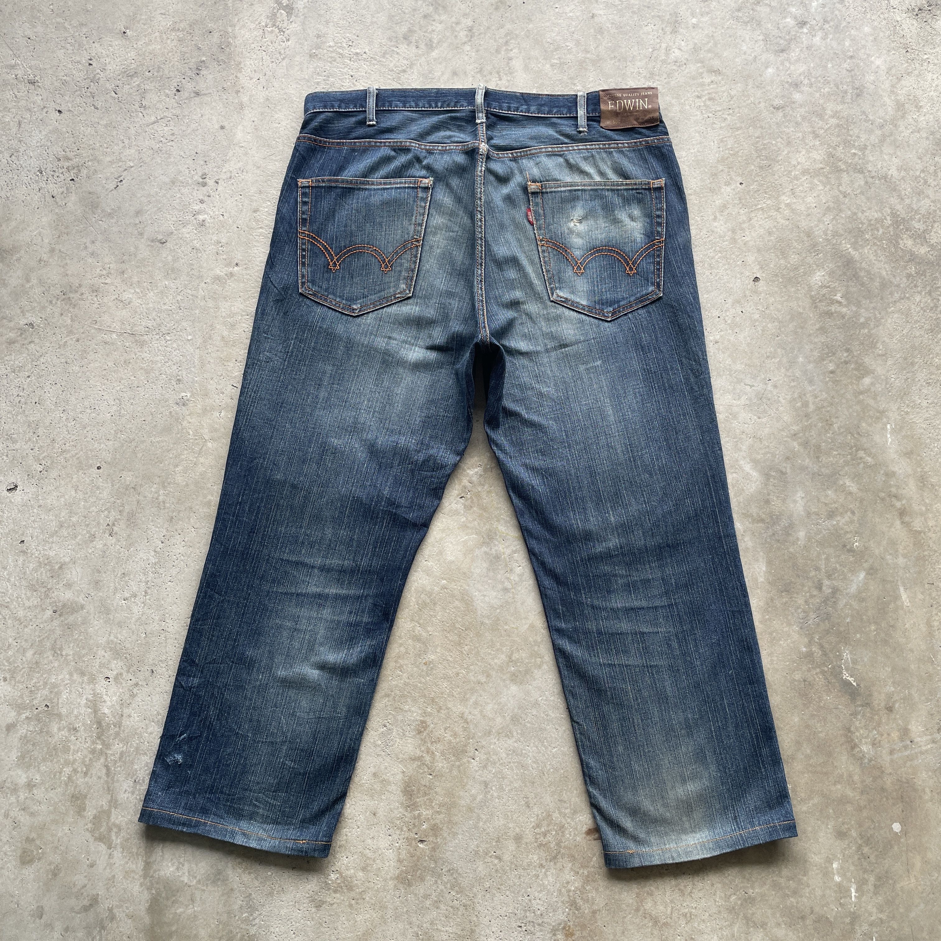Edwin × Japanese Brand VINTAGE EDWIN JEANS FADED DENIM DISTRESSED PANTS W39x26.5 Size US 39 - 13 Thumbnail