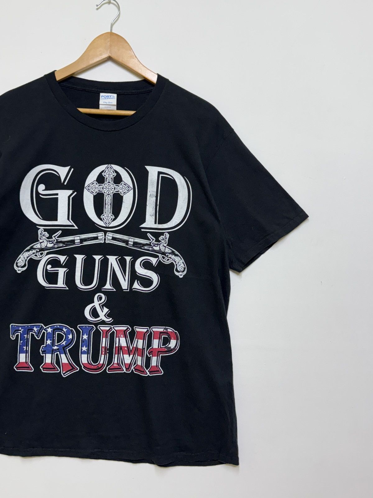Donald Trump God Gun & Trump Cross Design Tee Size US M / EU 48-50 / 2 - 4 Thumbnail