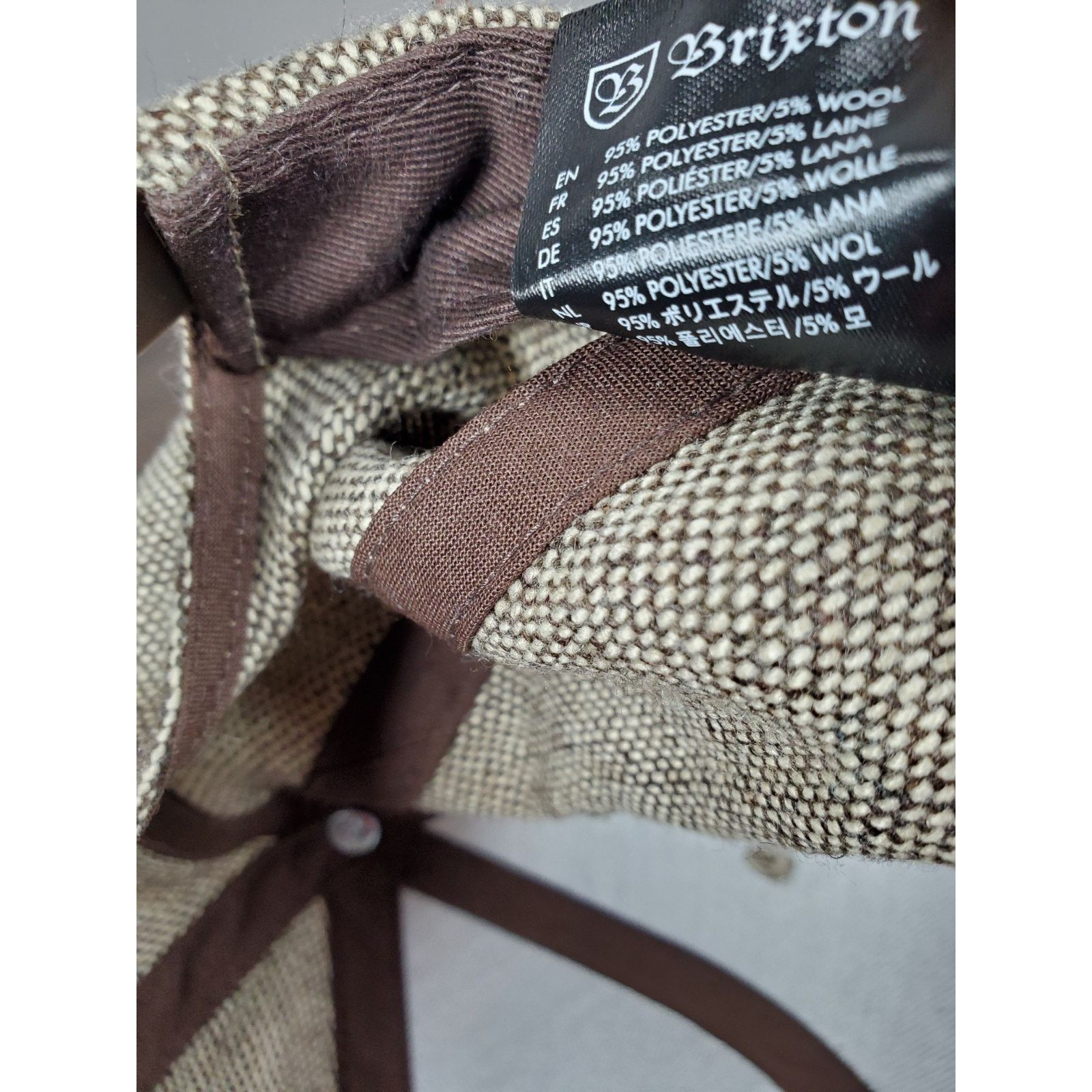 Brixton Brixton MFG Company Snapback Cap Hat Brown Tan Leather Patch Size ONE SIZE - 12 Thumbnail