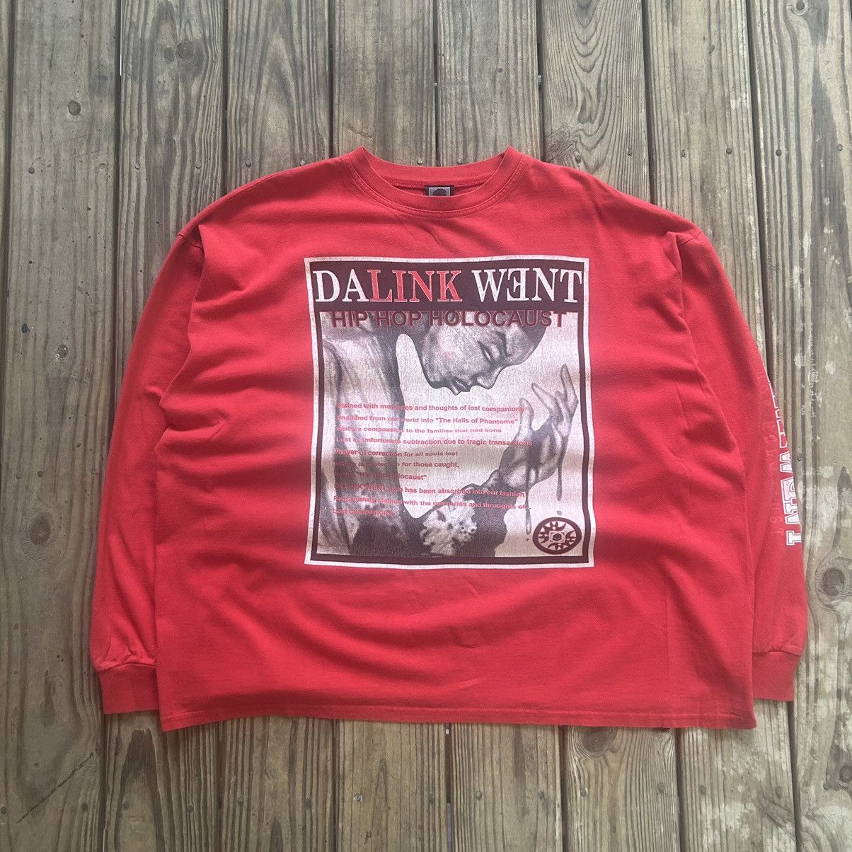 Rap Tees × Vintage Vintage 90s Da Link Went Hip Hop Holocaust L/S T-Shirt Size US XXL / EU 58 / 5 - 1 Thumbnail