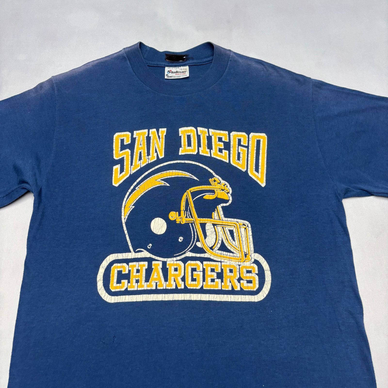 Vintage Vintage 80s San Diego Chargers Tee Shirt Men's Large Stedman Size US L / EU 52-54 / 3 - 2 Thumbnail