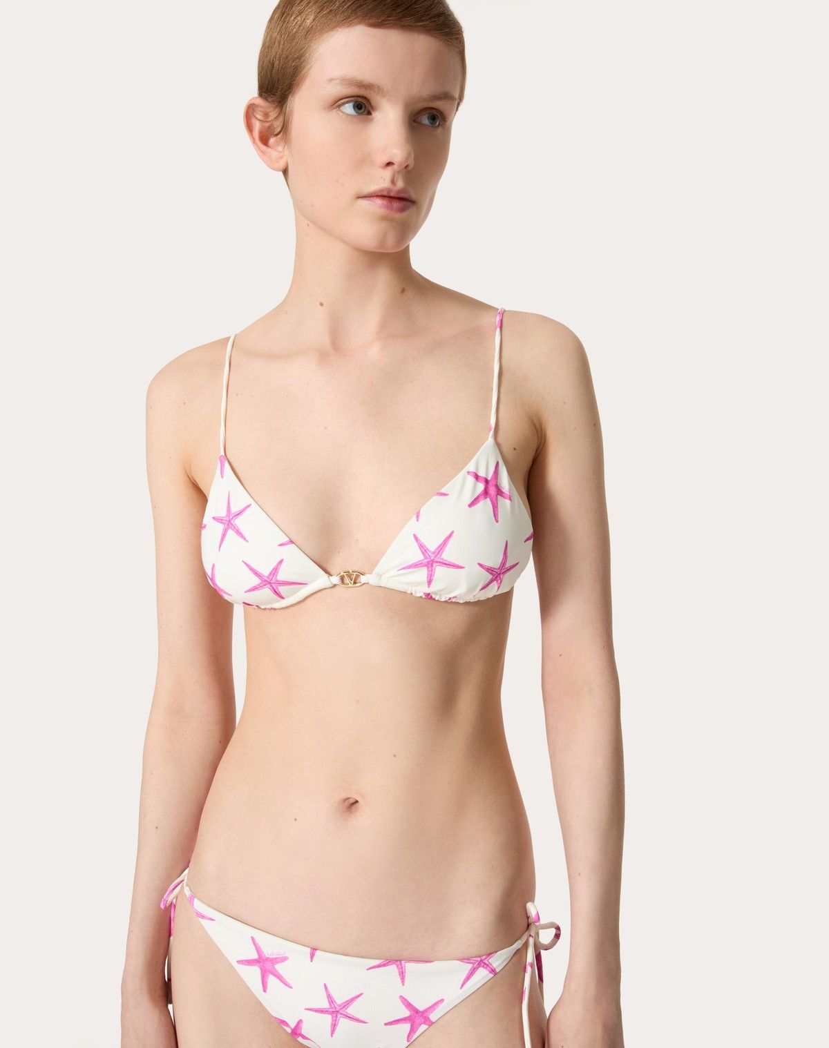 Valentino o1s1wg110525 Size: XS/ Lycra Starfish Bikini in White Size ONE SIZE - 6 Thumbnail