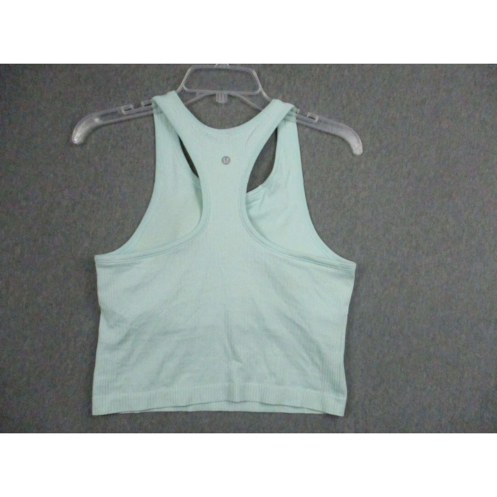 Lululemon Lululemon Tank Top Womens Medium Light Blue Ribbed Racerback High Neck Cropped Athletic Yoga Gym Size M / US 6-8 / IT 42-44 - 3 Thumbnail