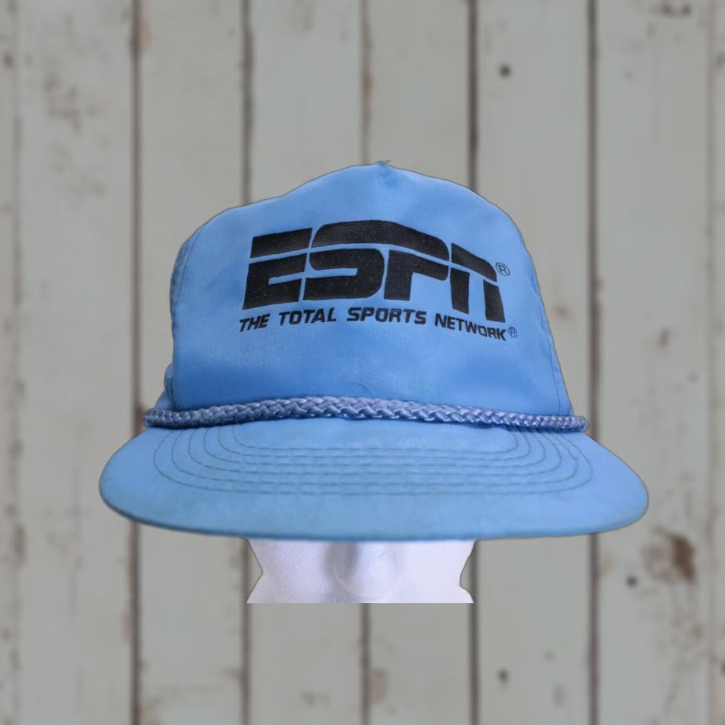 Vintage VINTAGE ESPN The Total Sports Network Blue Rope Bill Snapback Dad Hat Shirt Men One Size Blue Speedway Snapback Adjustable Cap Size ONE SIZE - 1 Thumbnail