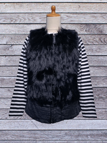 Black Fox Fur Vest Jacket
