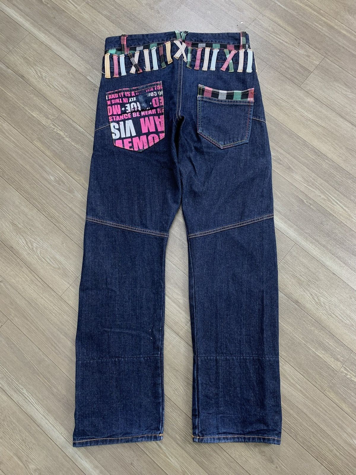 Japanese Brand 2000s Sorridere Doubel Waist Punk Ifsix Lgb Style Jeans Size US 32 / EU 48 - 18 Thumbnail
