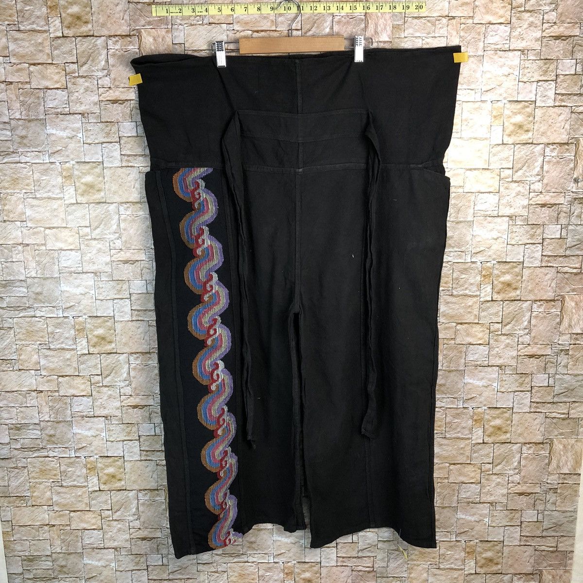 Japanese Brand Amina double waist art design Black Pants #A133 Size US 32 / EU 48 - 10 Thumbnail