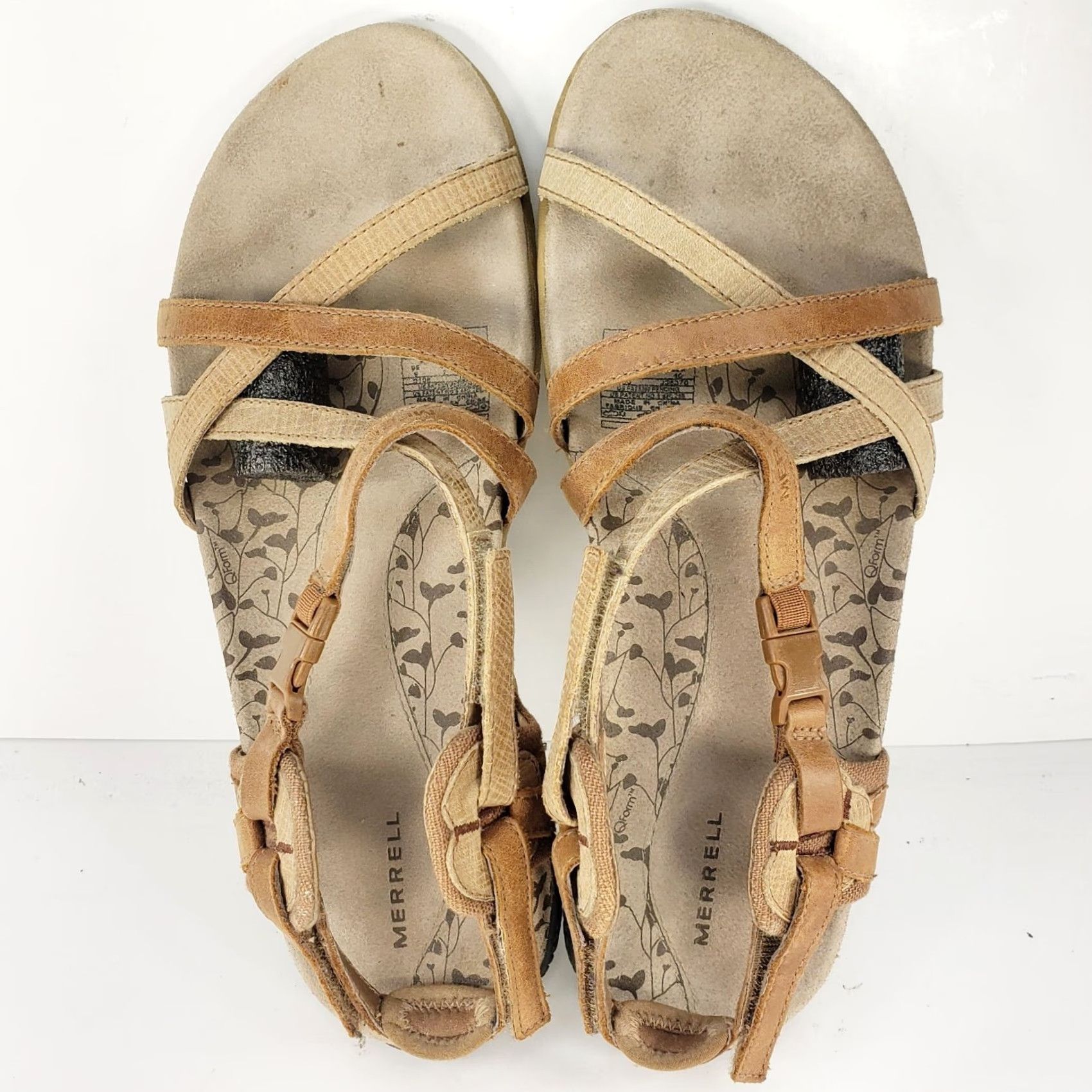 Merrell Merrell Sandal Women Brown Leather Open Toe Strappy San Remo Flat Buckle Shoe 9 USA Size US 9 / IT 39 - 7 Thumbnail