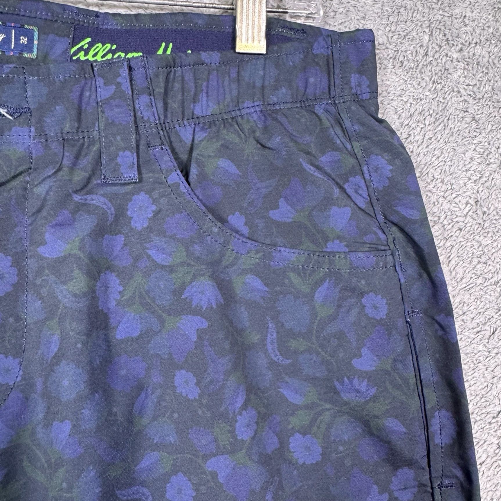 Gloverall William Murray Pants Mens 32x34 Floral Straight Fit Golf Wicking All Over Print Chino Casual Mens Size US 32 / EU 48 - 5 Thumbnail