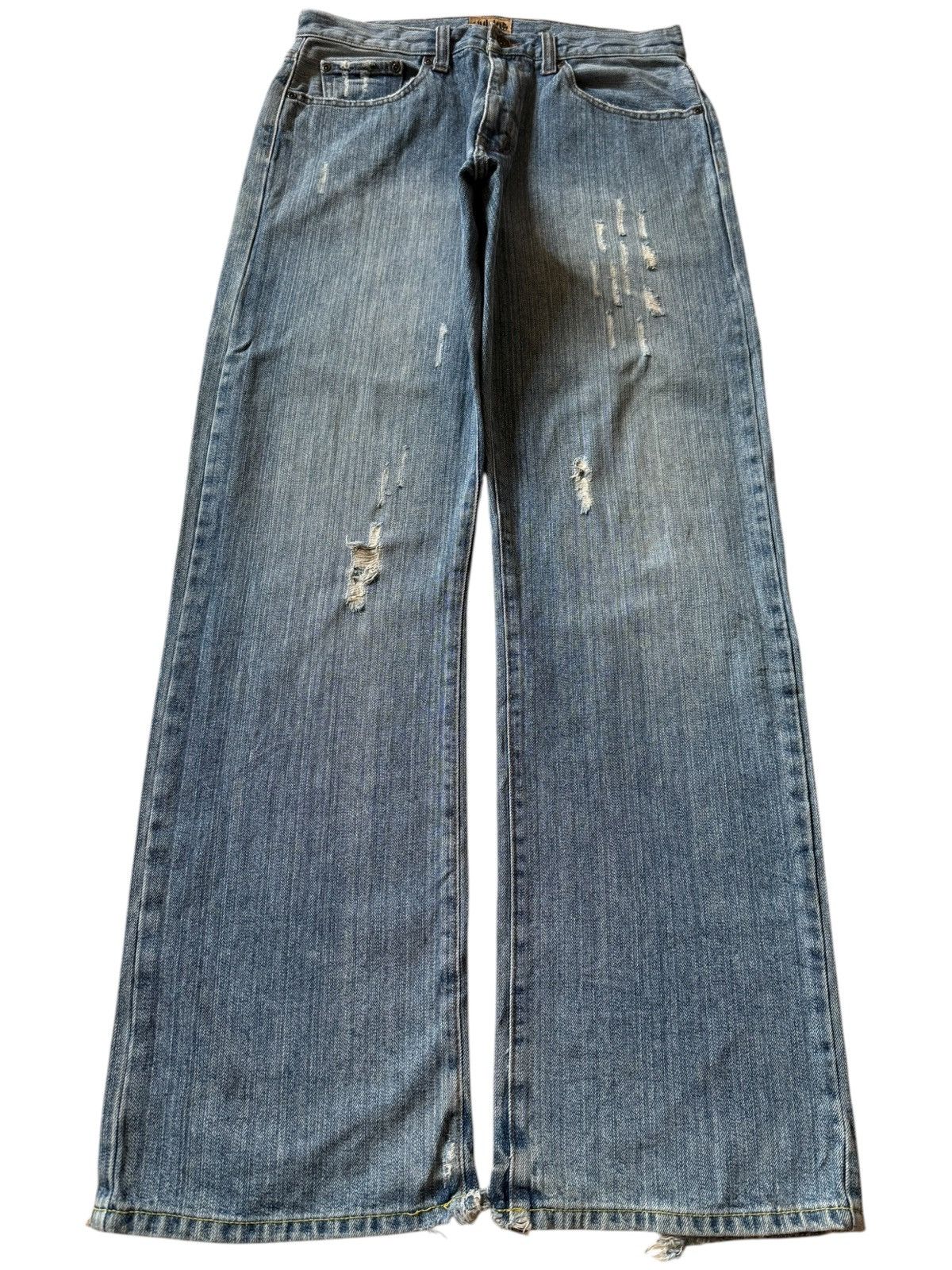 Burberry Vintage Nylaus Faded Wash Distress Baggy Jeans Size US 32 / EU 48 - 1 Thumbnail