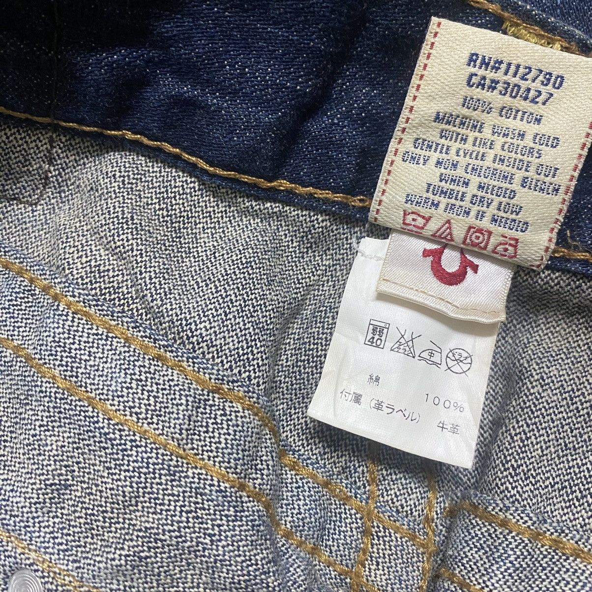 True Religion Vintage True Religion Joey Leather Flap Denim Flare Jeans Size US 31 - 25 Thumbnail
